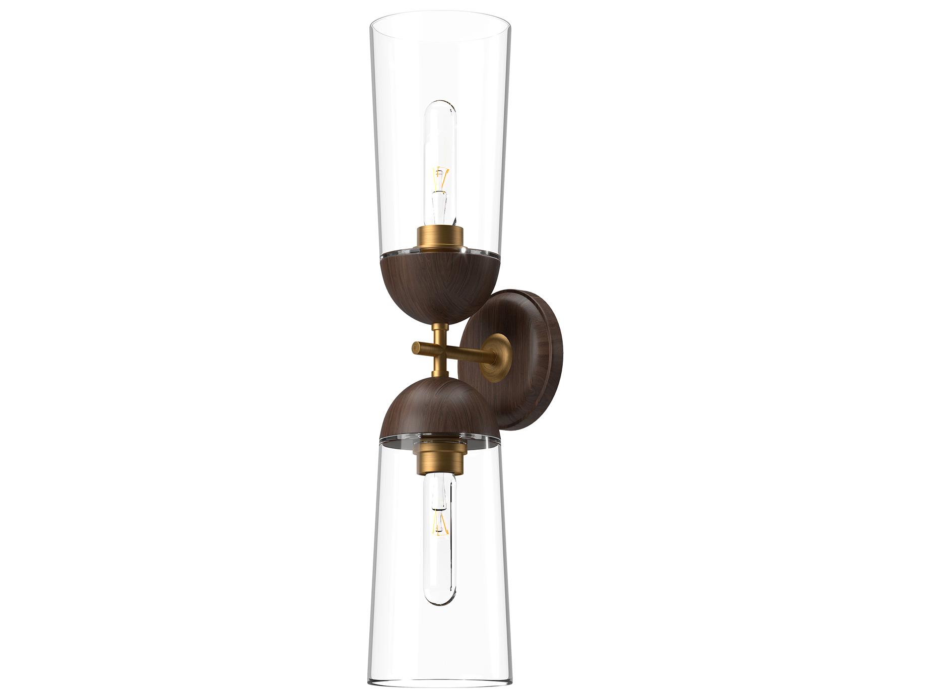 Alora Mood Emil 2-Light Aged Gold Wall Sconce