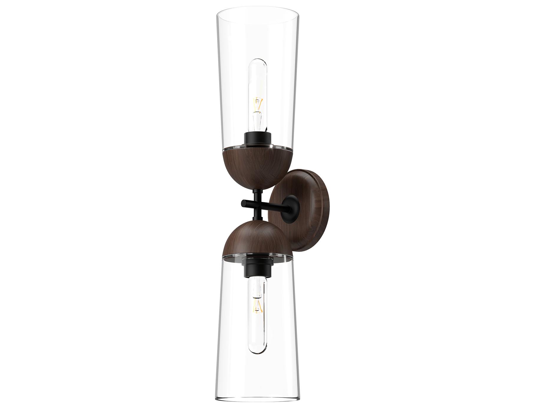 Alora Mood Emil 2-Light Matte Black Wall Sconce