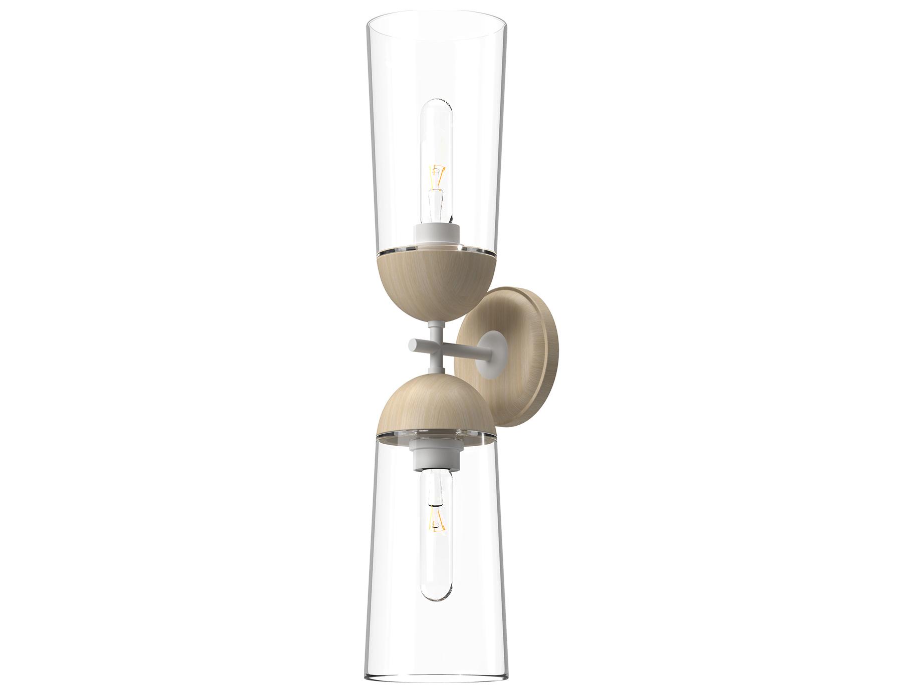 Alora Mood Emil 2-Light White Wall Sconce