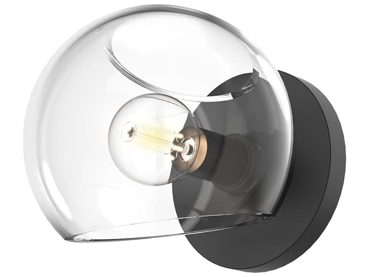 Alora Mood Willow 1-Light Matte Black Wall Sconce