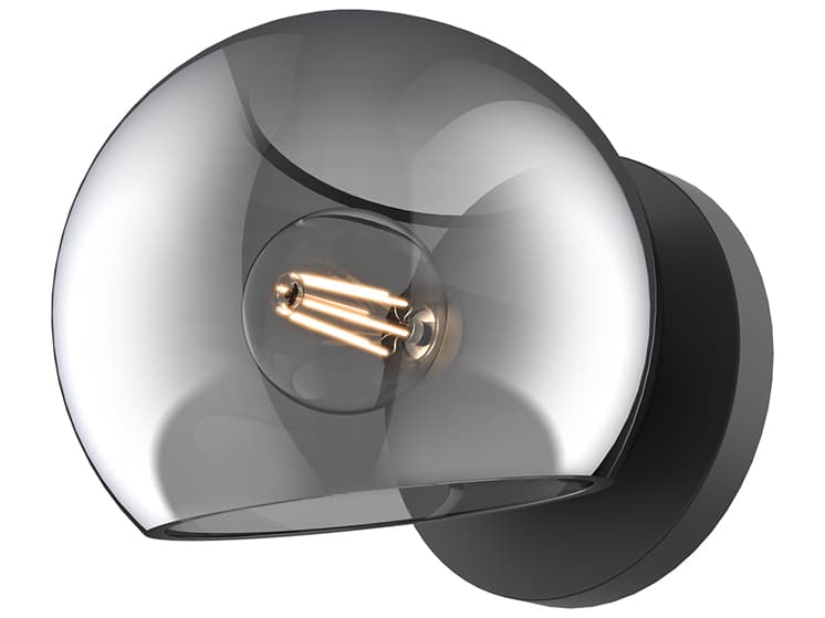 Alora Mood Willow 1-Light Matte Black Wall Sconce