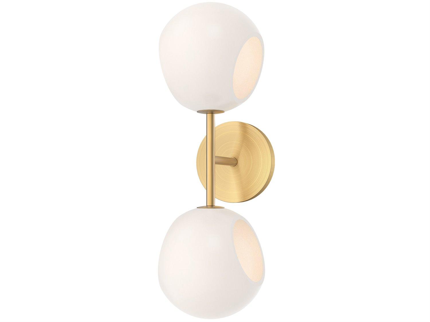 Alora Mood Willow 2-Light Brushed Gold Wall Sconce