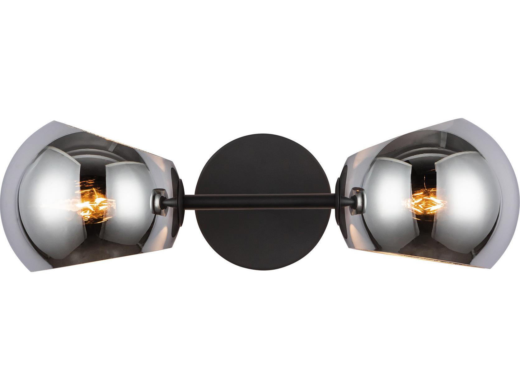 Alora Mood Willow 2-Light Matte Black Wall Sconce