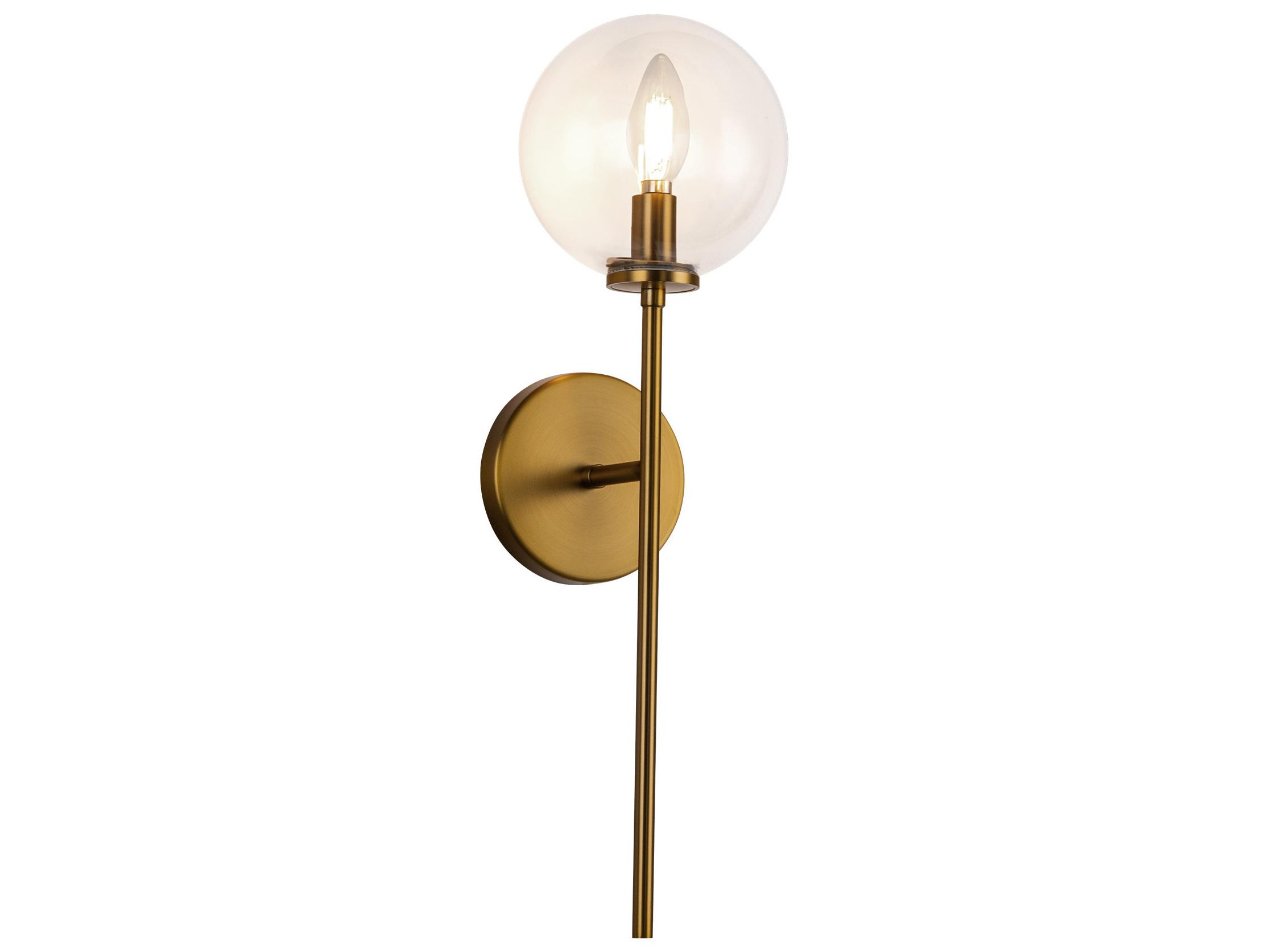 Alora Mood Cassia 1-Light Aged Gold Wall Sconce
