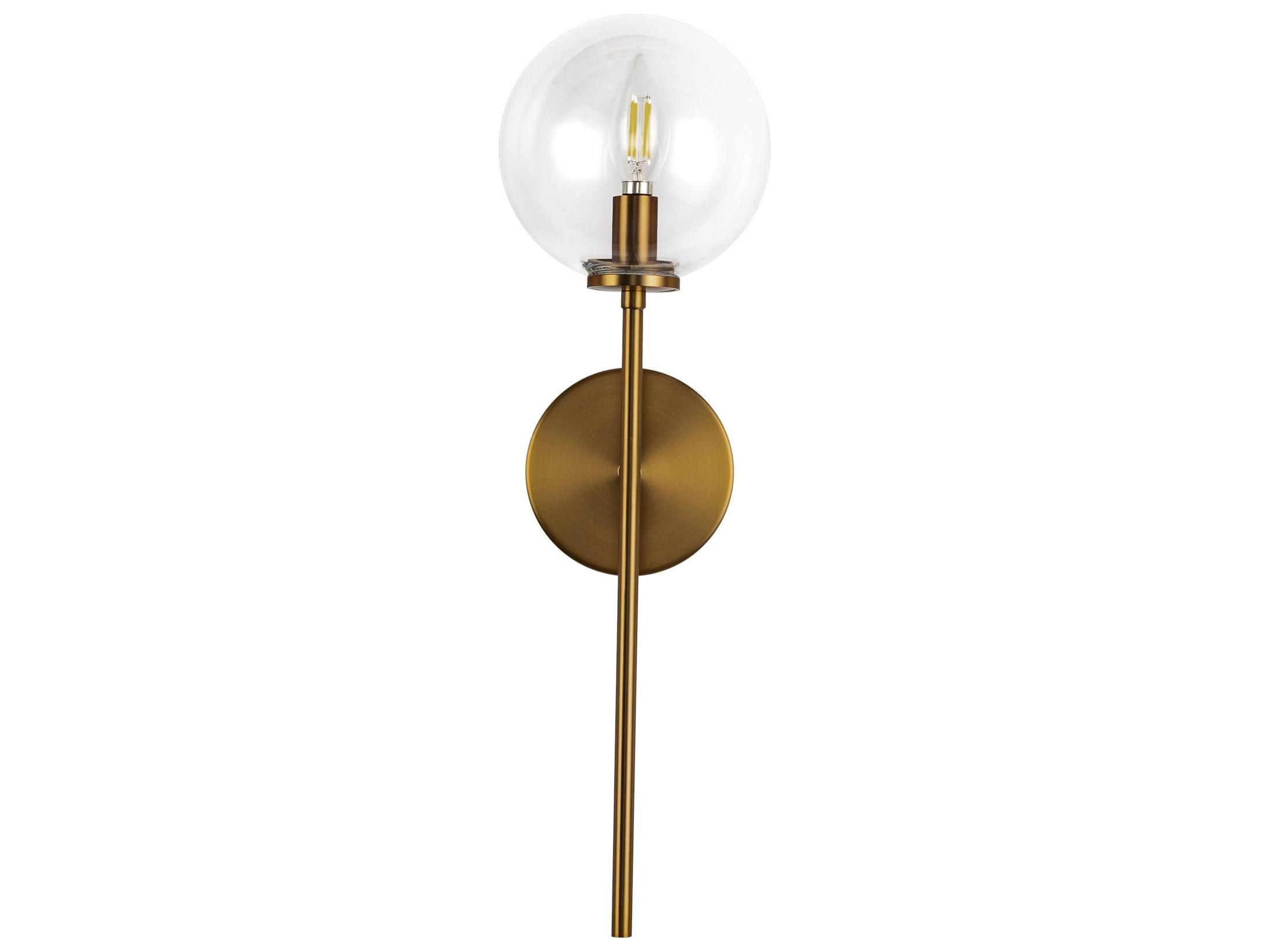 Alora Mood Cassia 1-Light Aged Gold Wall Sconce