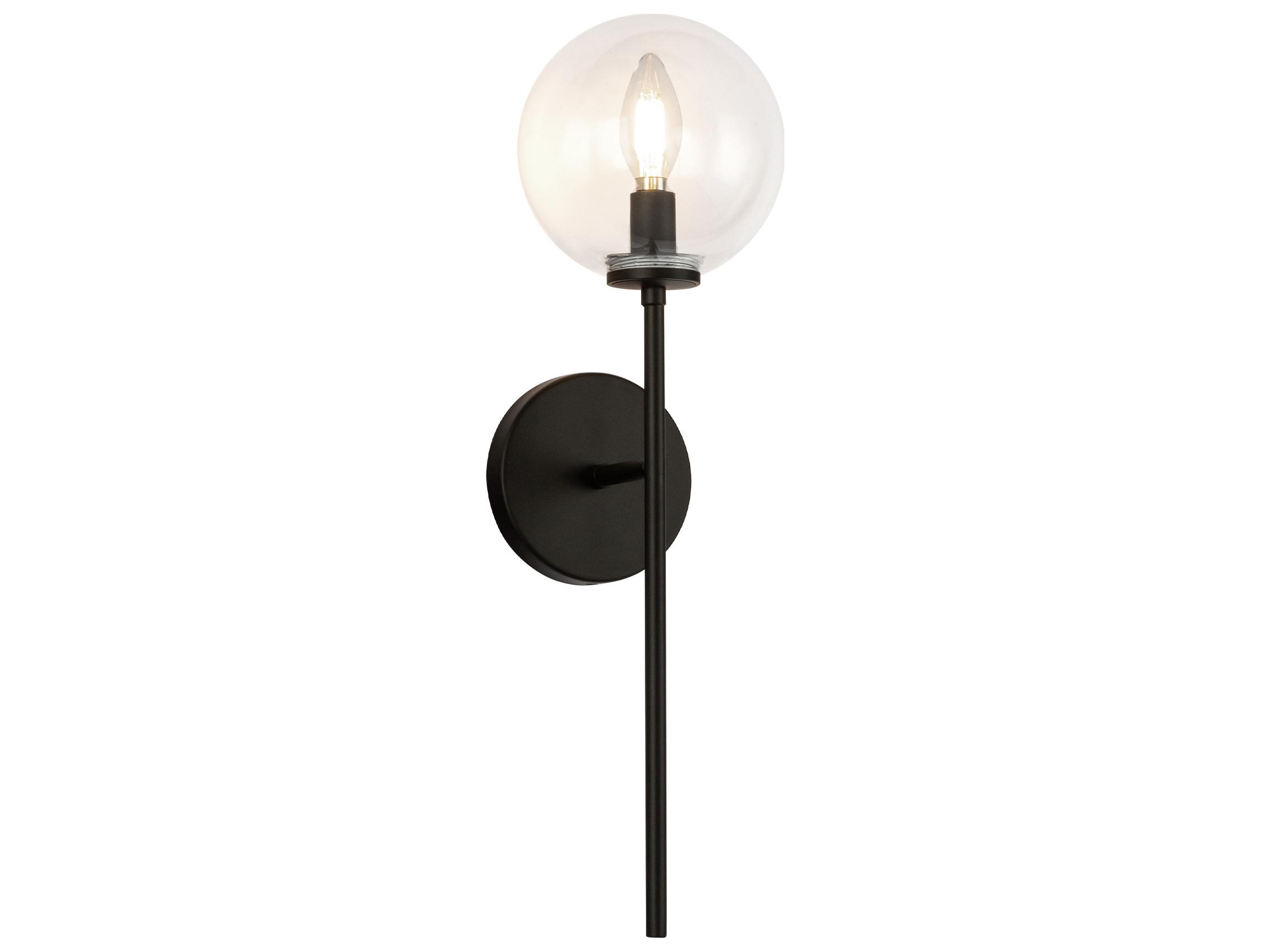 Alora Mood Cassia 1-Light Matte Black Wall Sconce