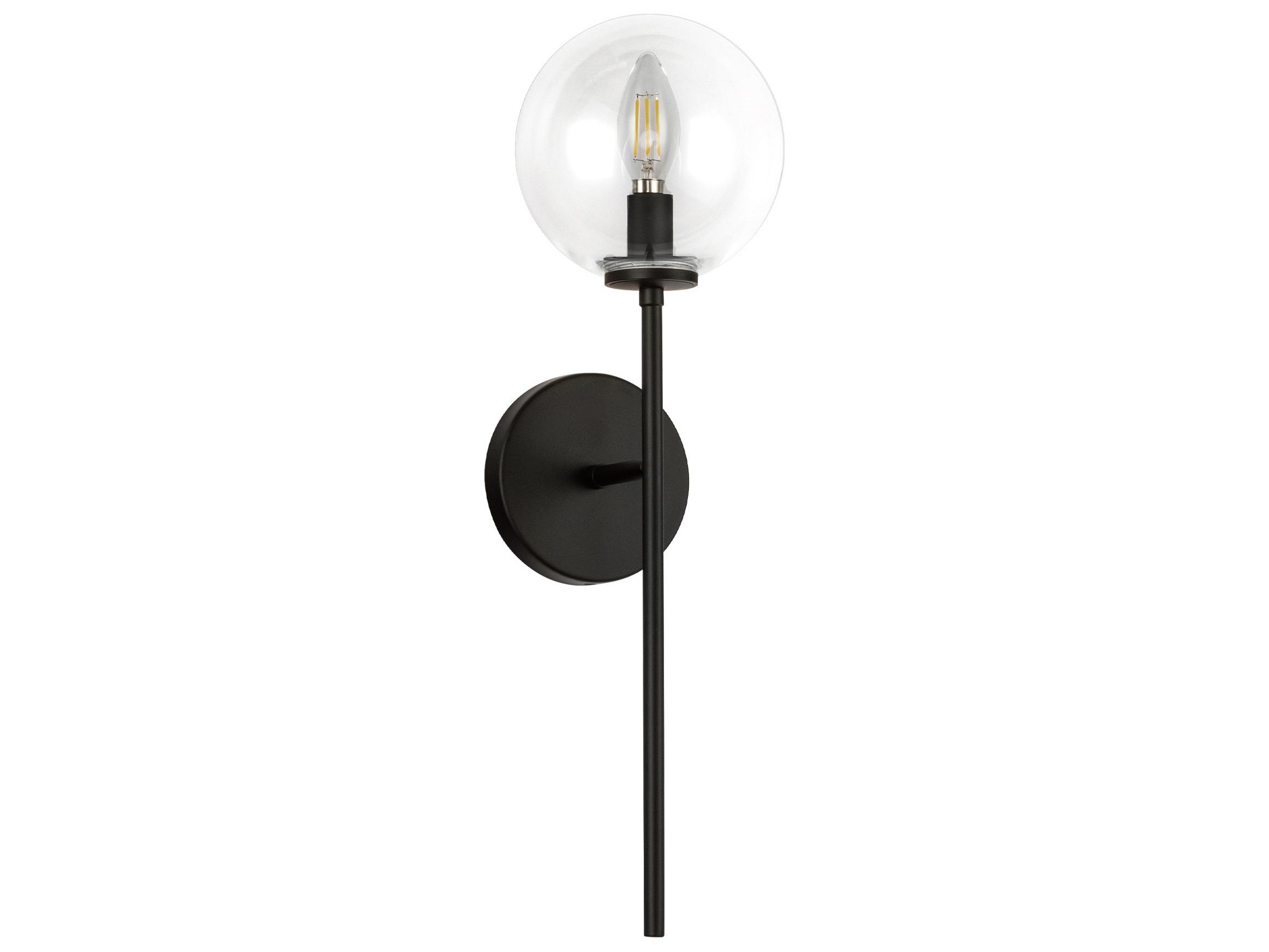 Alora Mood Cassia 1-Light Matte Black Wall Sconce