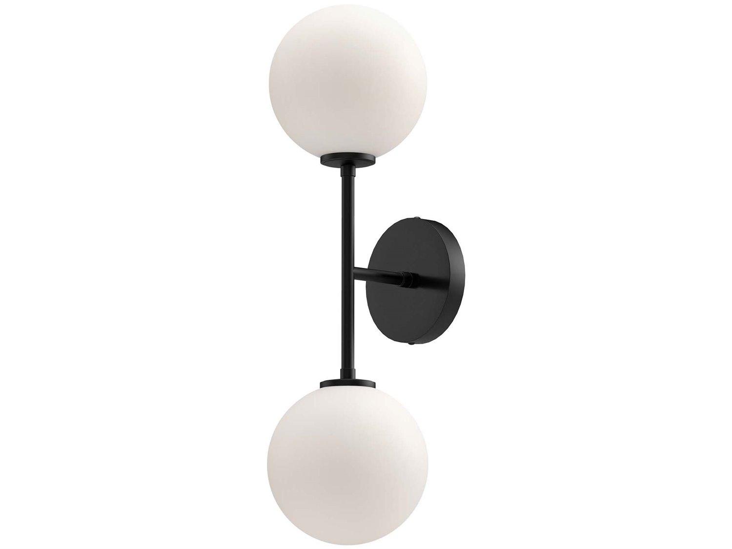 Alora Mood Cassia 2-Light Matte Black Wall Sconce