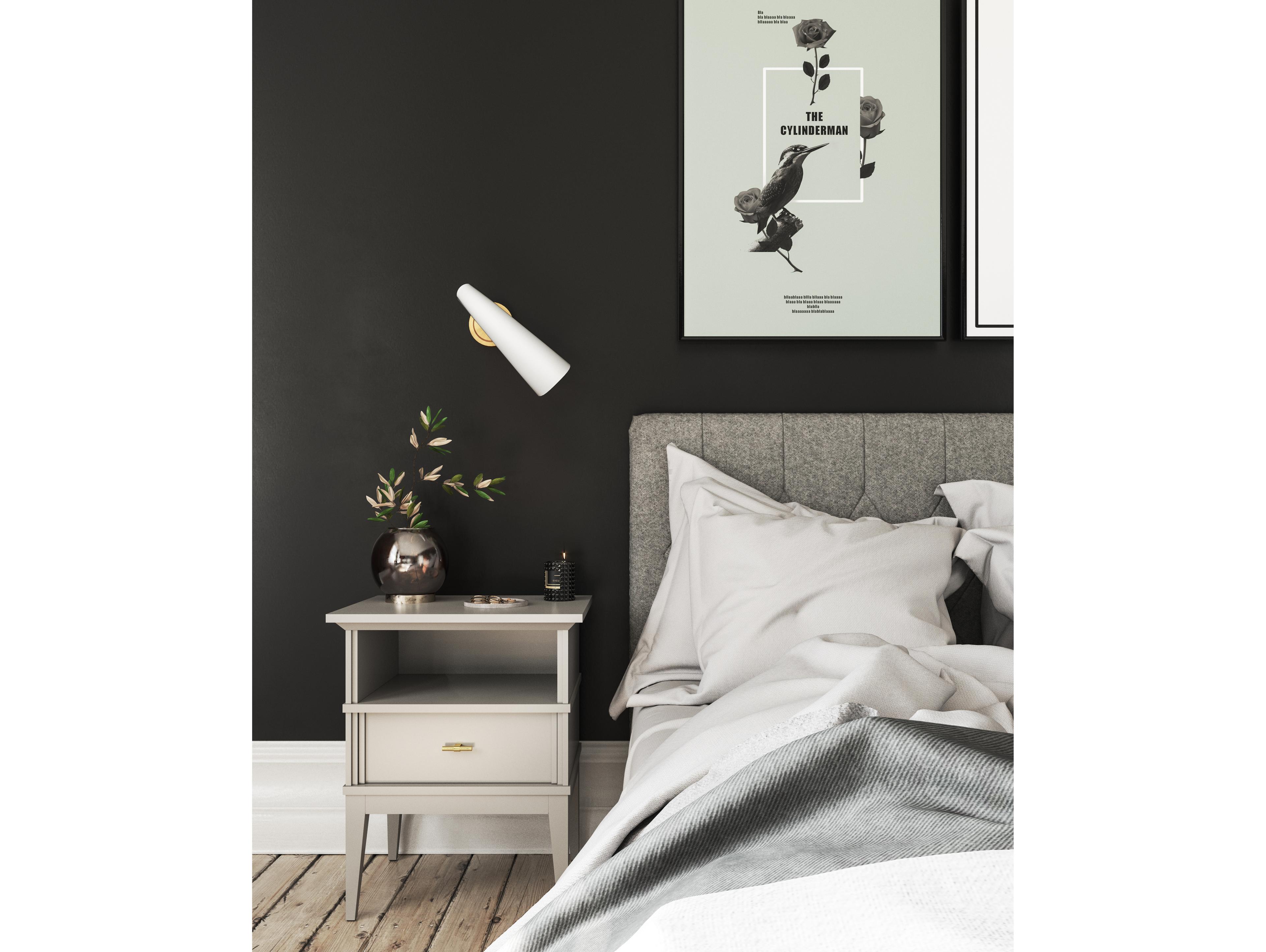 Alora Mood Gabriel 1-Light Aged Gold Wall Sconce