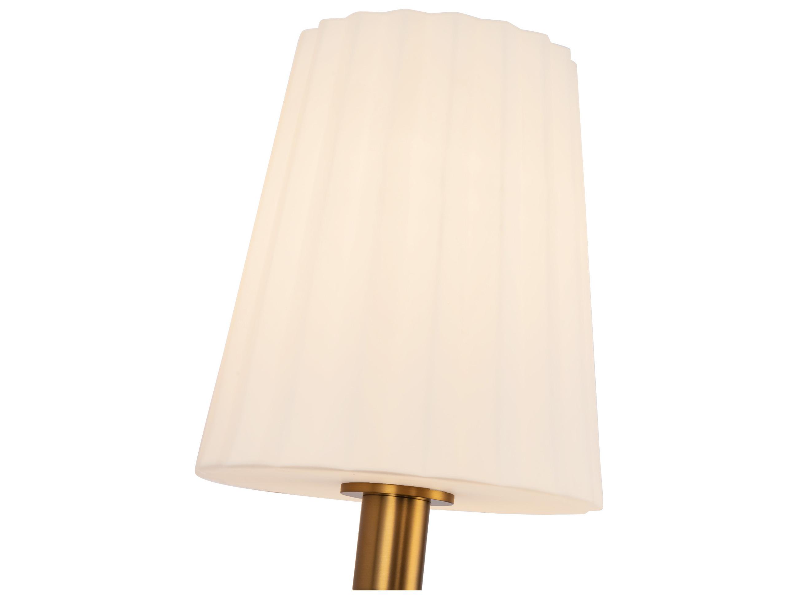 Alora Mood Plisse 1-Light Aged Gold Wall Sconce
