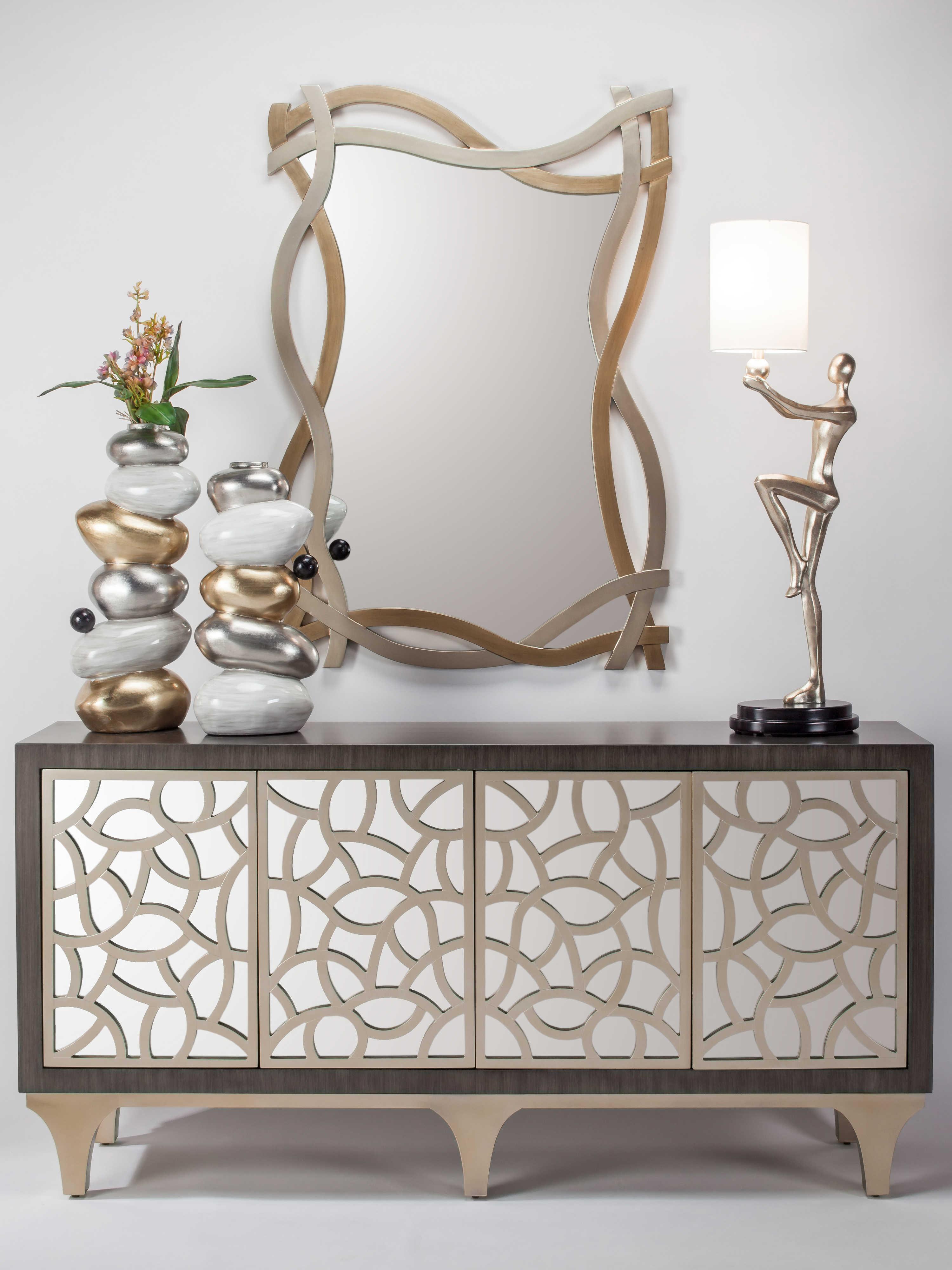 Artmax 72" Smoky Grey Champagne Sideboard