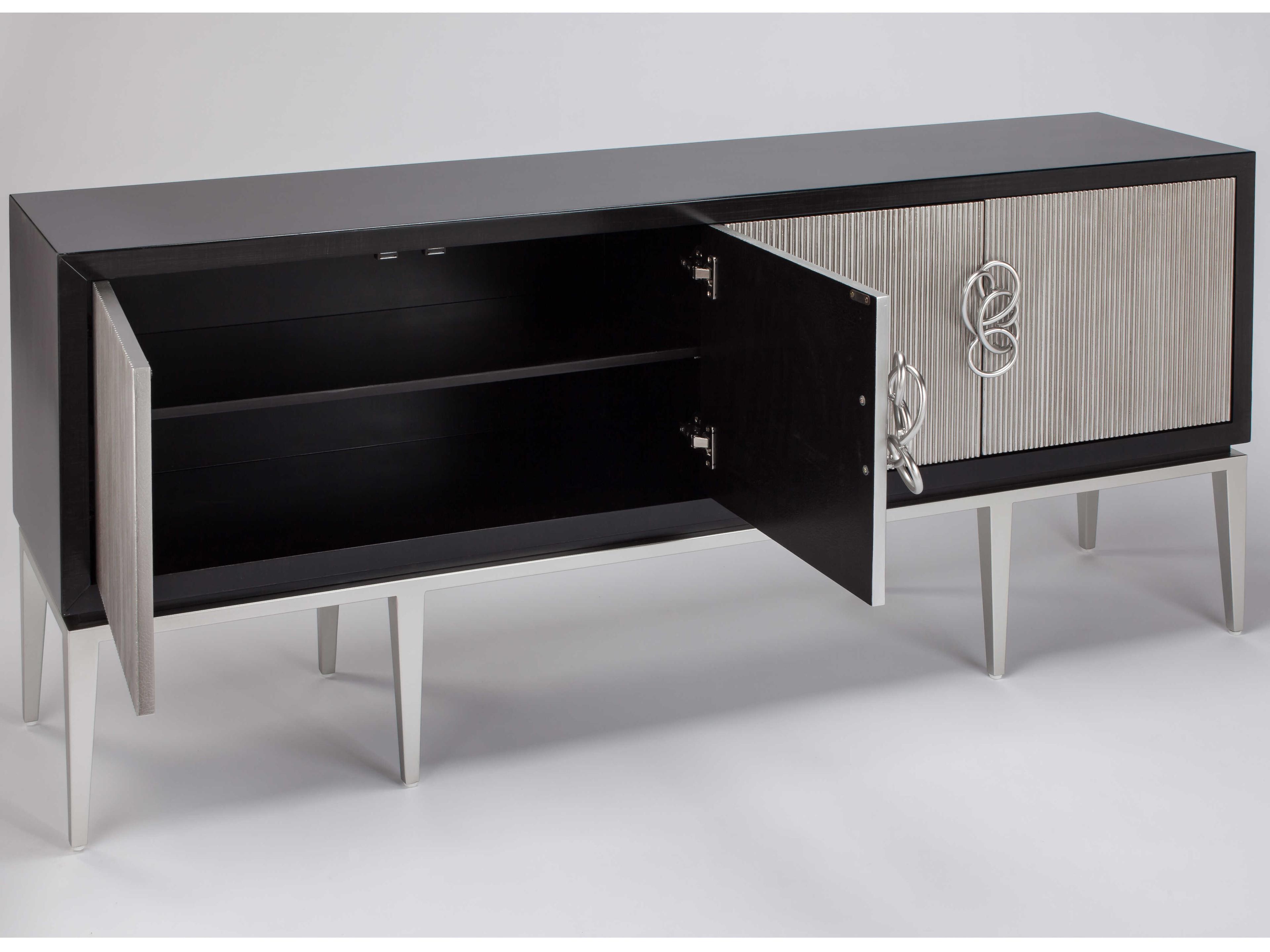 Artmax 72" Black Silver Media Console