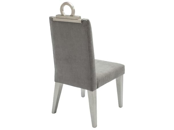 Artmax Silver Upholstered Armless Dining Chair
