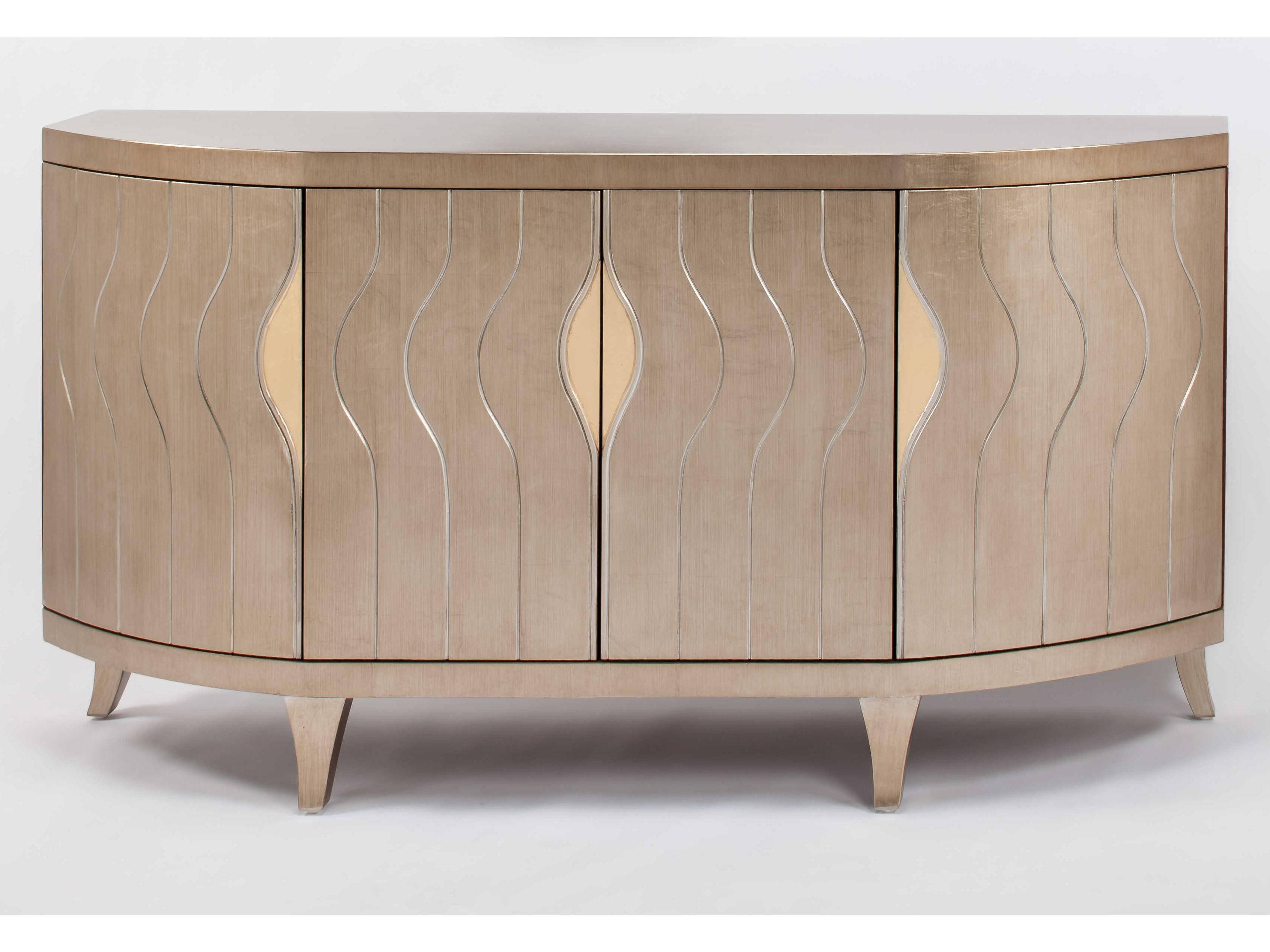 Artmax 68" Wide Soft Goldleaf Accent Chest