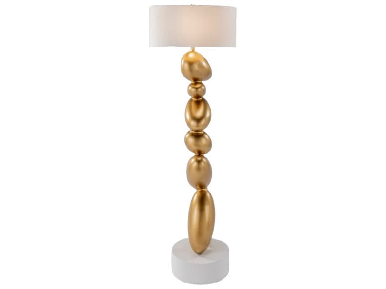Artmax Gold White Floor Lamp
