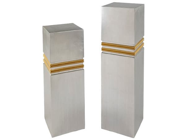 Artmax Square Wood Silver End Table