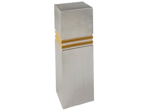 Artmax Square Wood Silver End Table