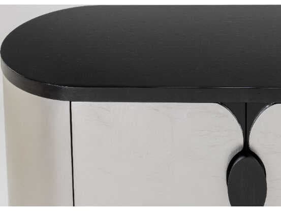 Artmax 72" Silverleaf Black Top Sideboard