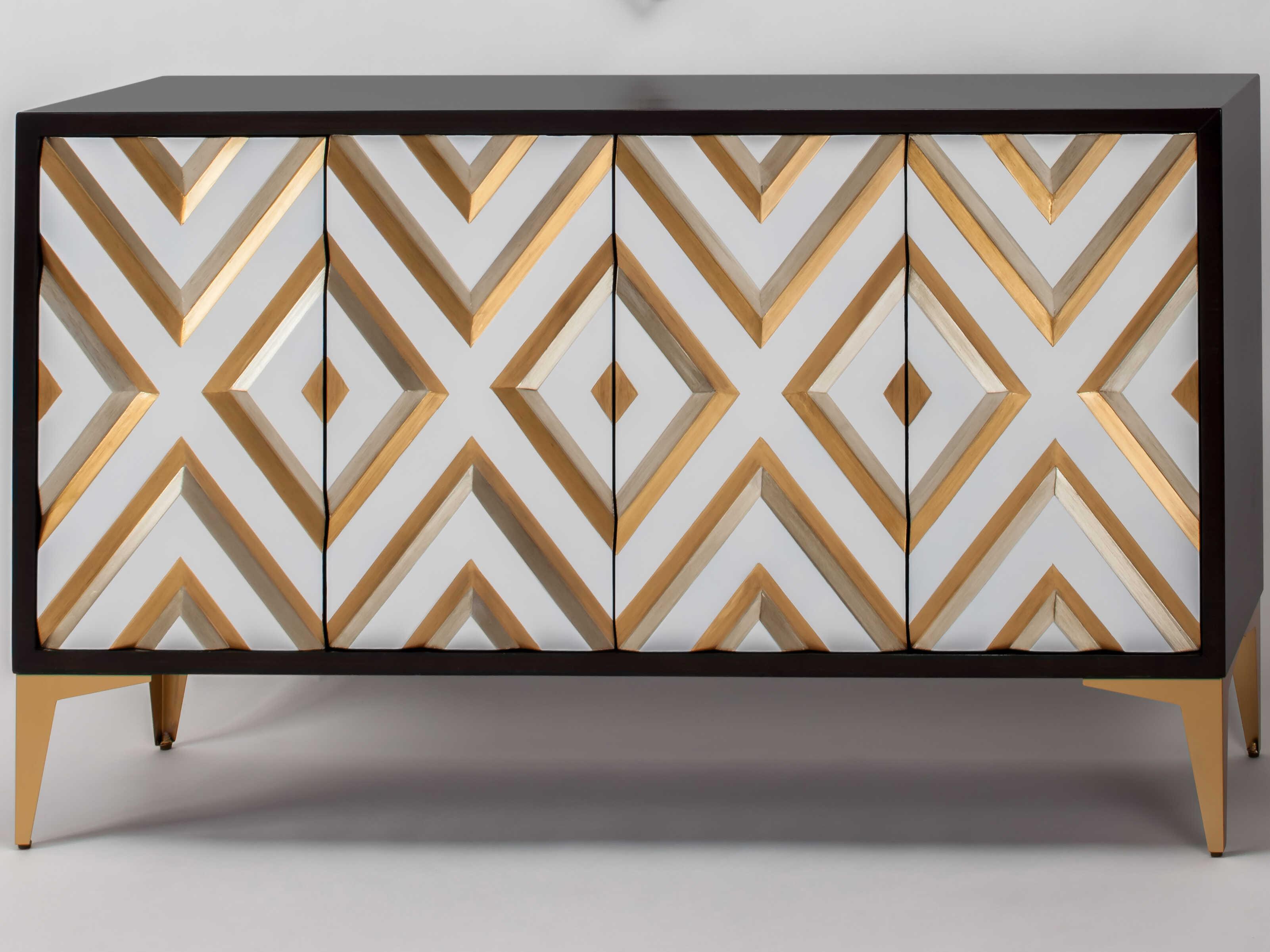 Artmax 62" Grained Kona Gold Espresso Sideboard