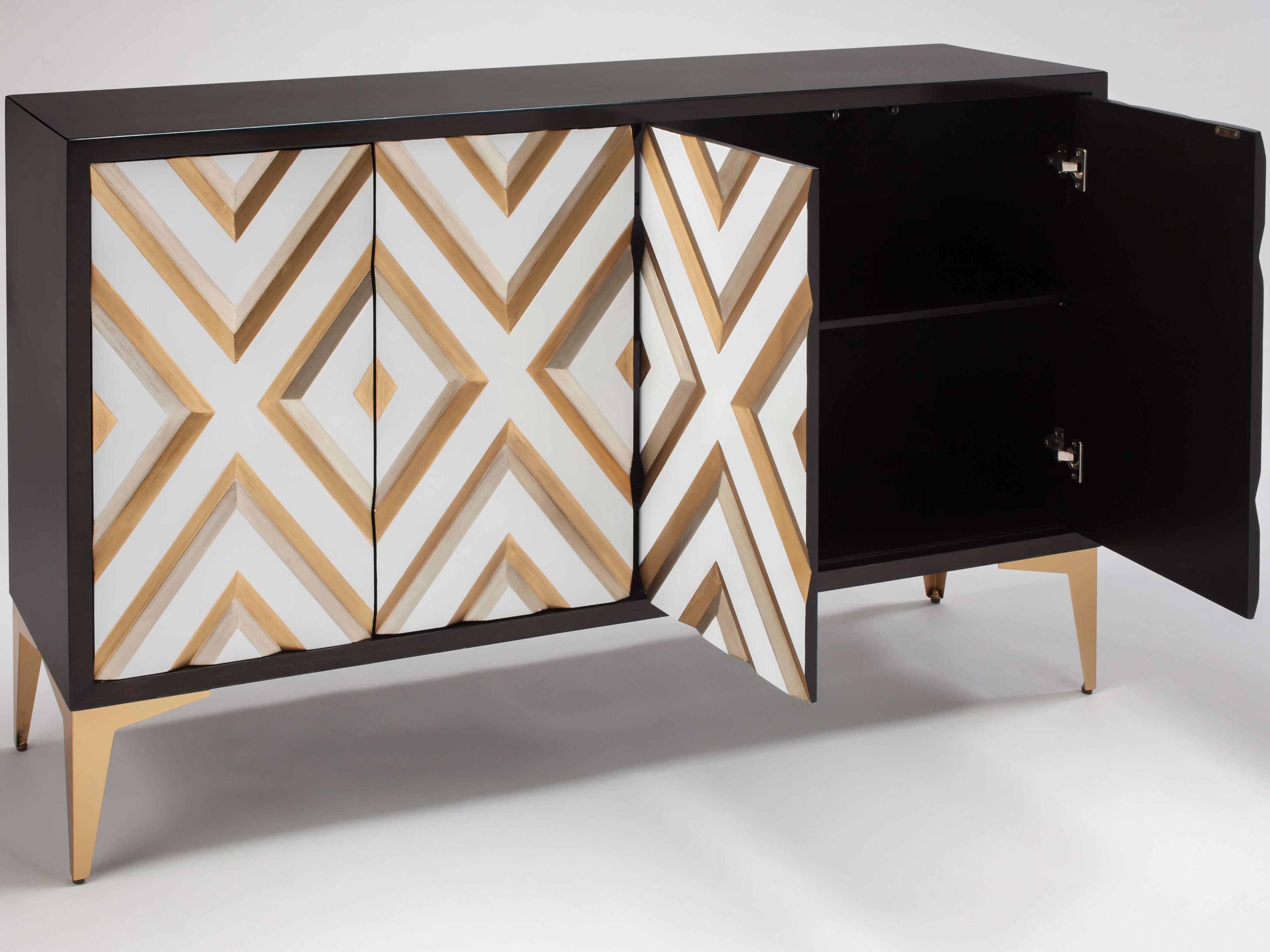 Artmax 62" Grained Kona Gold Espresso Sideboard