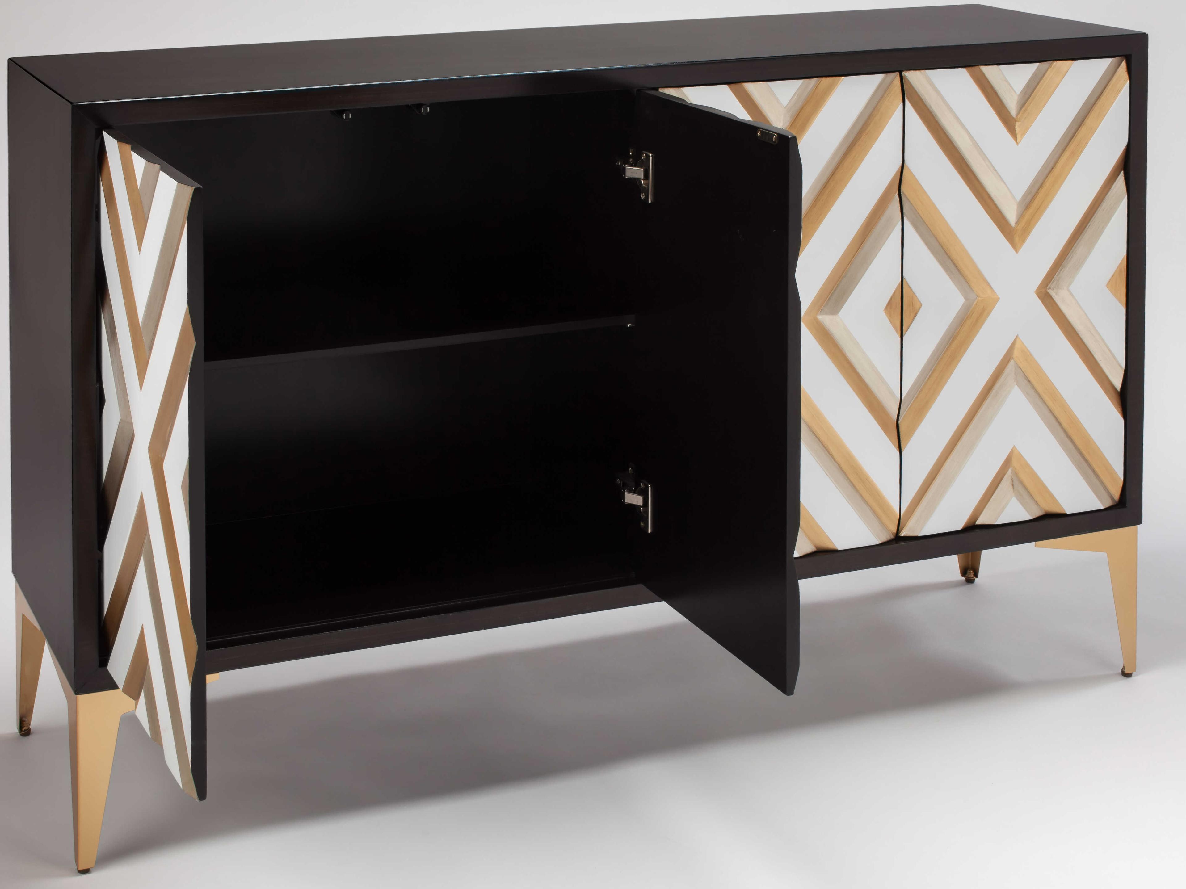 Artmax 62" Grained Kona Gold Espresso Sideboard