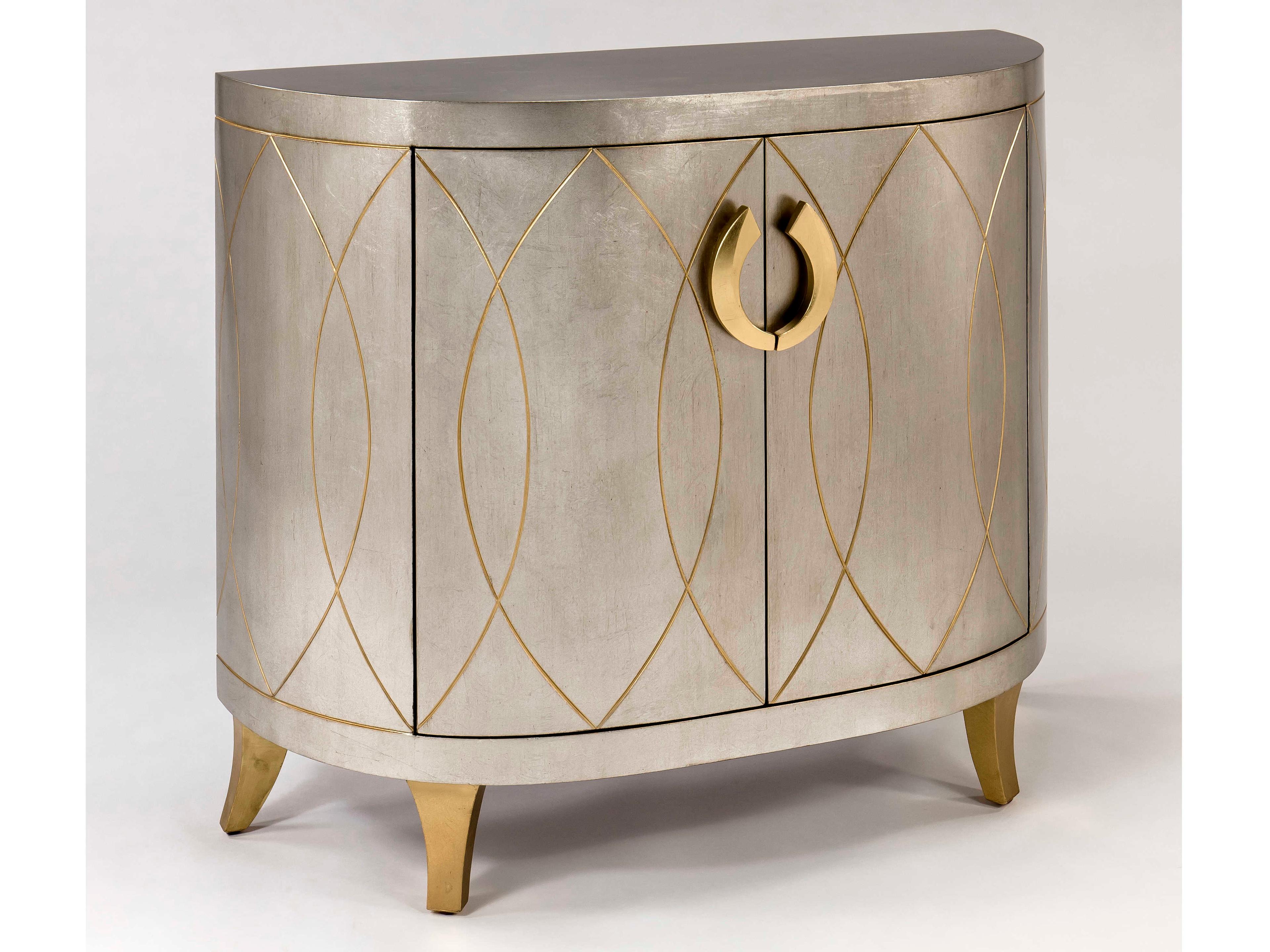 Artmax Warm Silver Leaf Gold Accent Chest