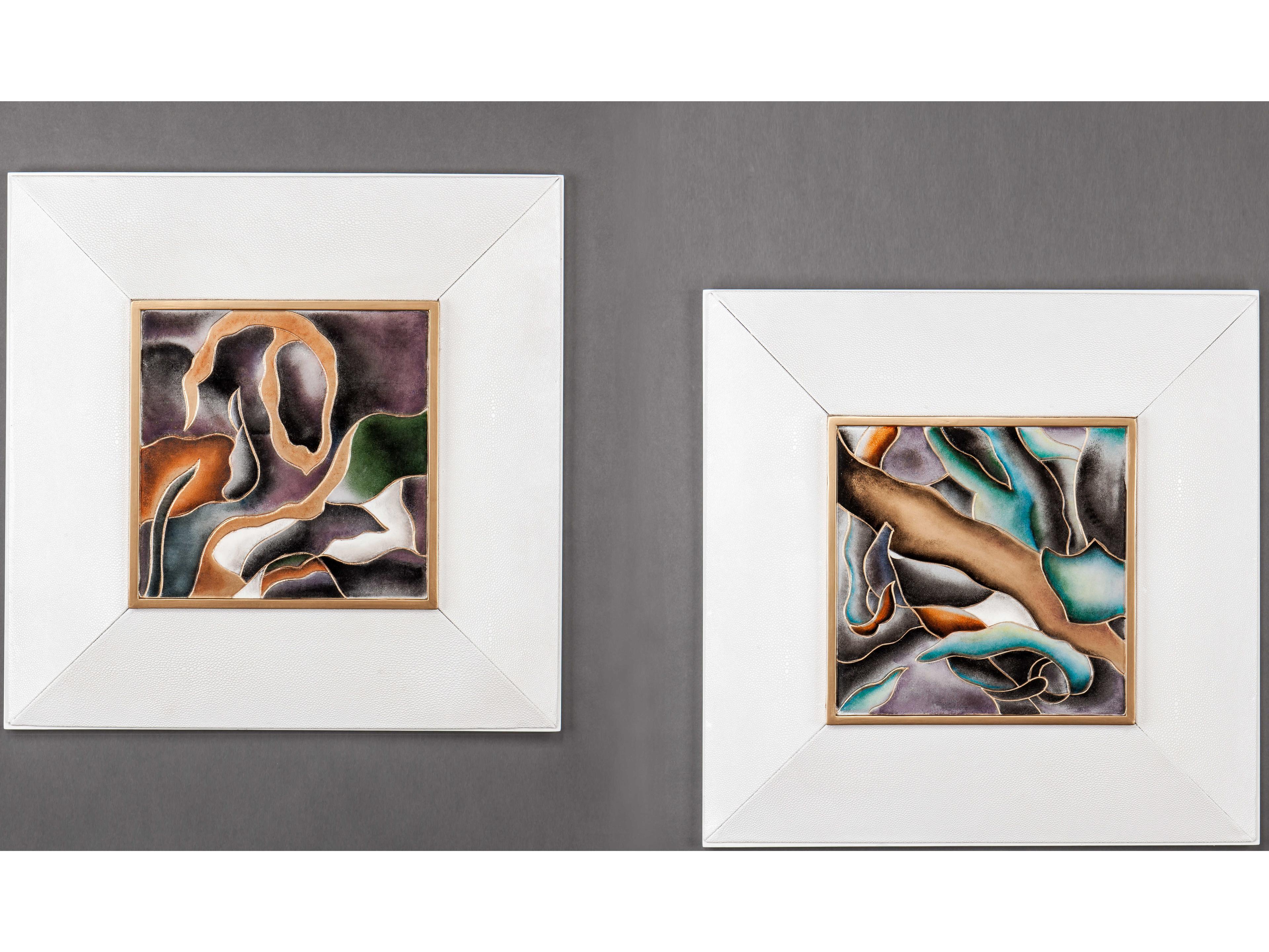 Artmax White Painting Wall Art Set of 2