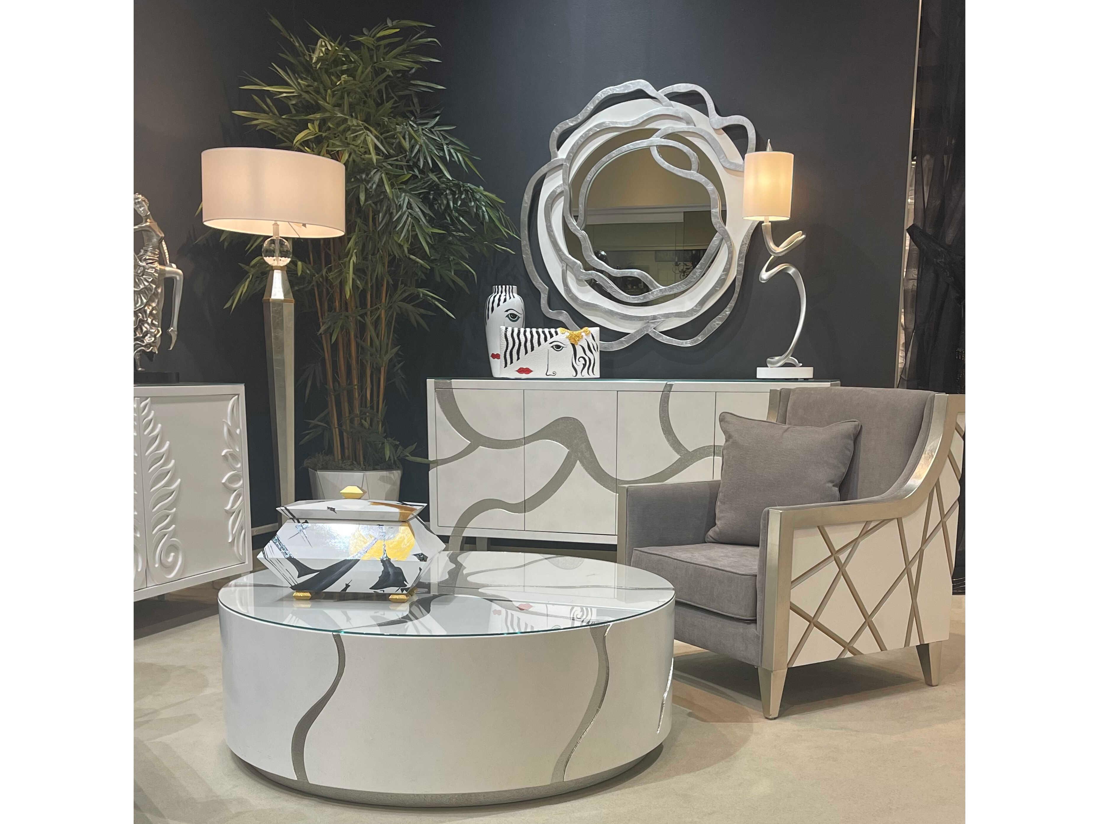 Artmax Frosty White Silver Wall Mirror