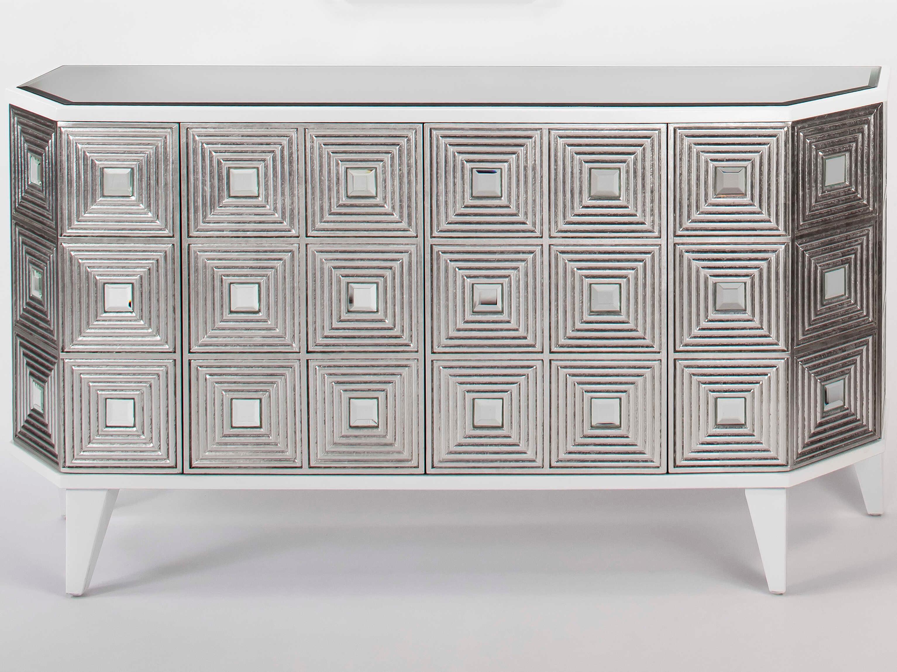 Artmax 65" White Silverleaf Sideboard