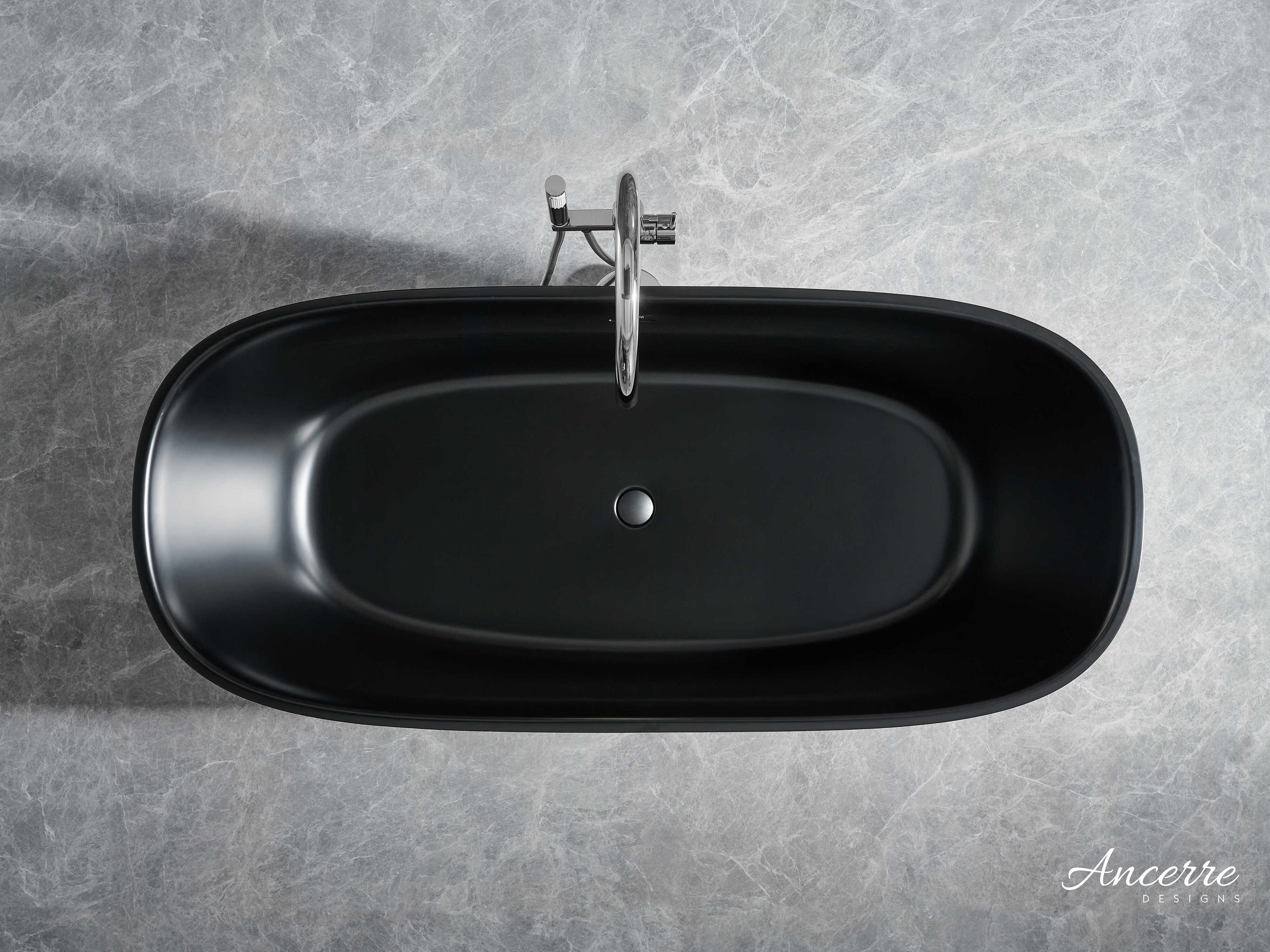 Ancerre Designs Fiore Matte Black Bathtub