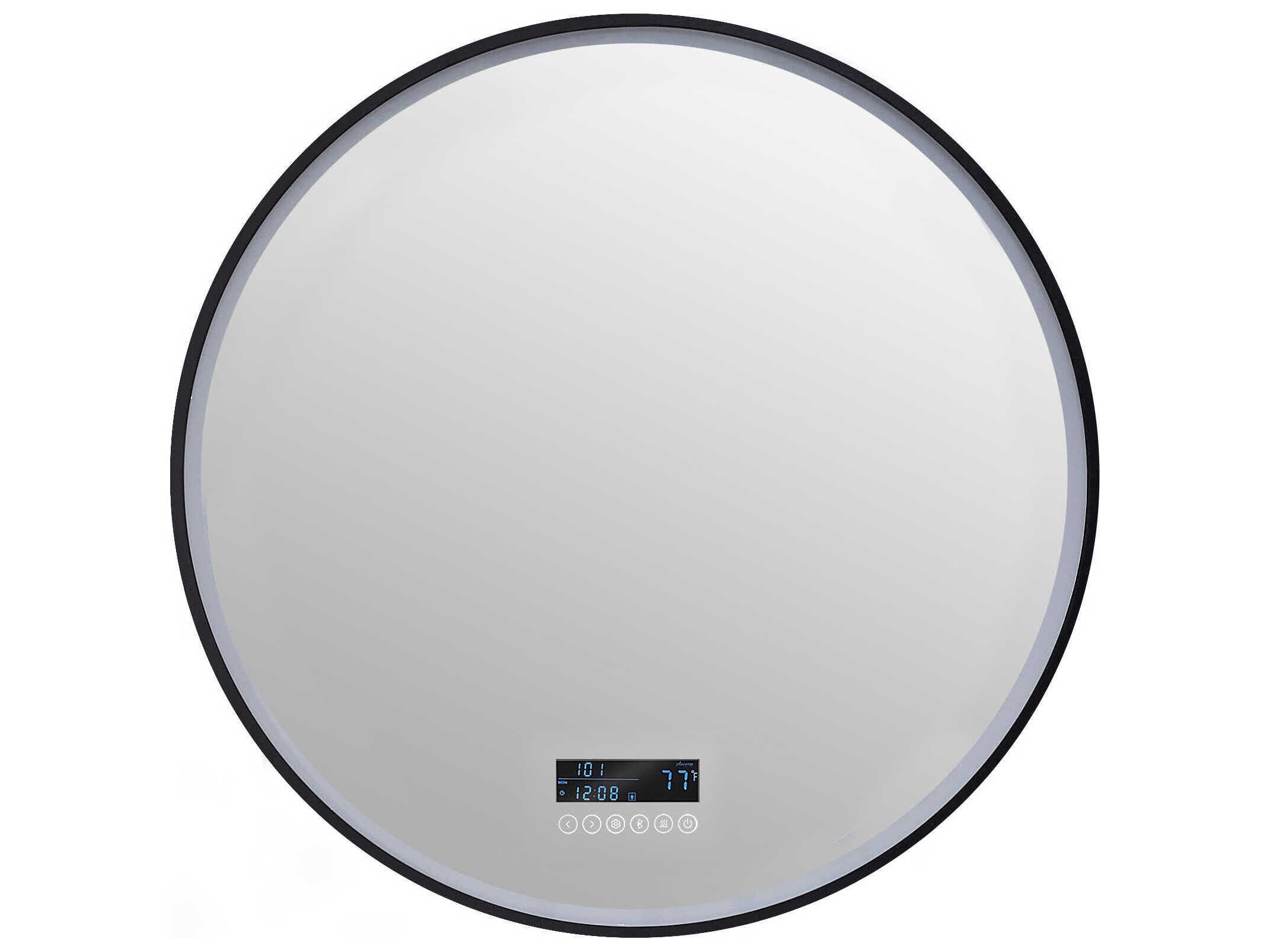 Ancerre Designs Cirque Black Round Wall Mirror