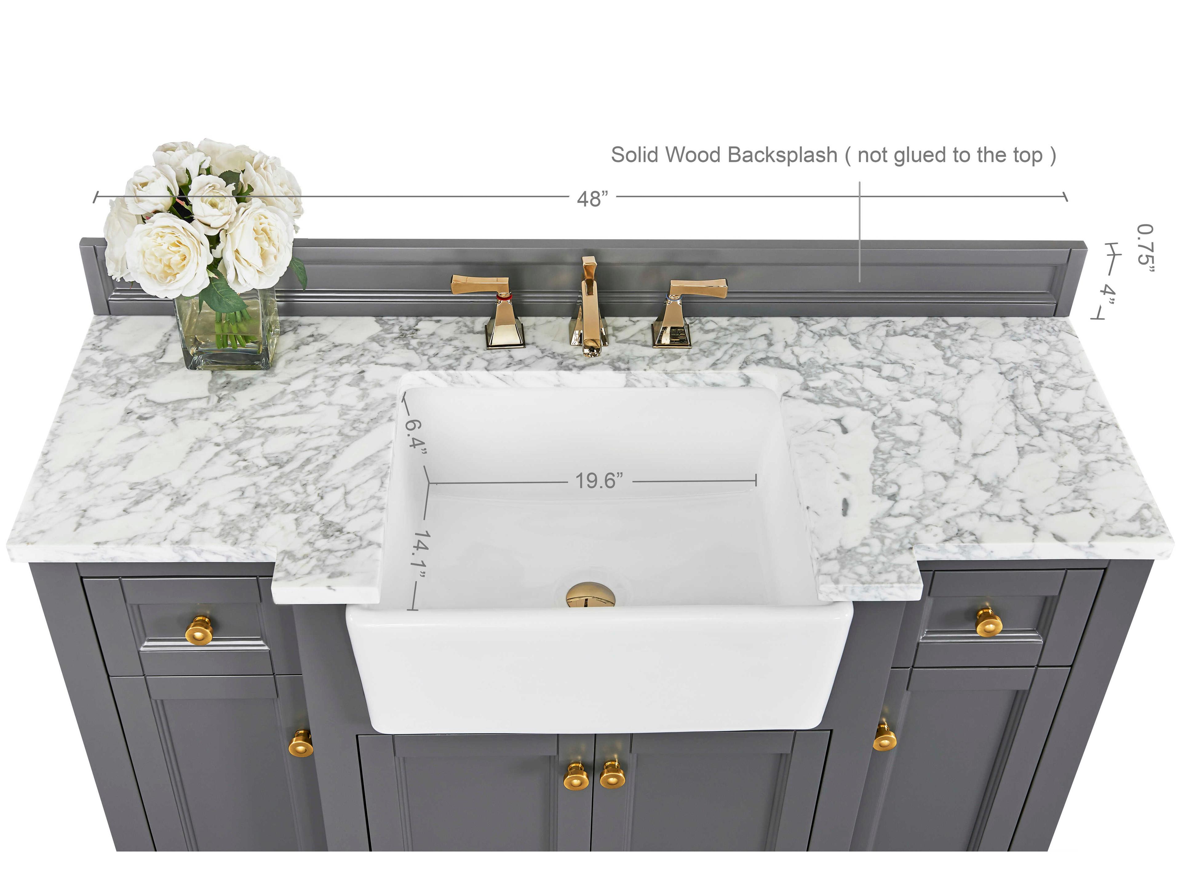 Ancerre Designs Adeline Sapphire Gray 48" Vanity