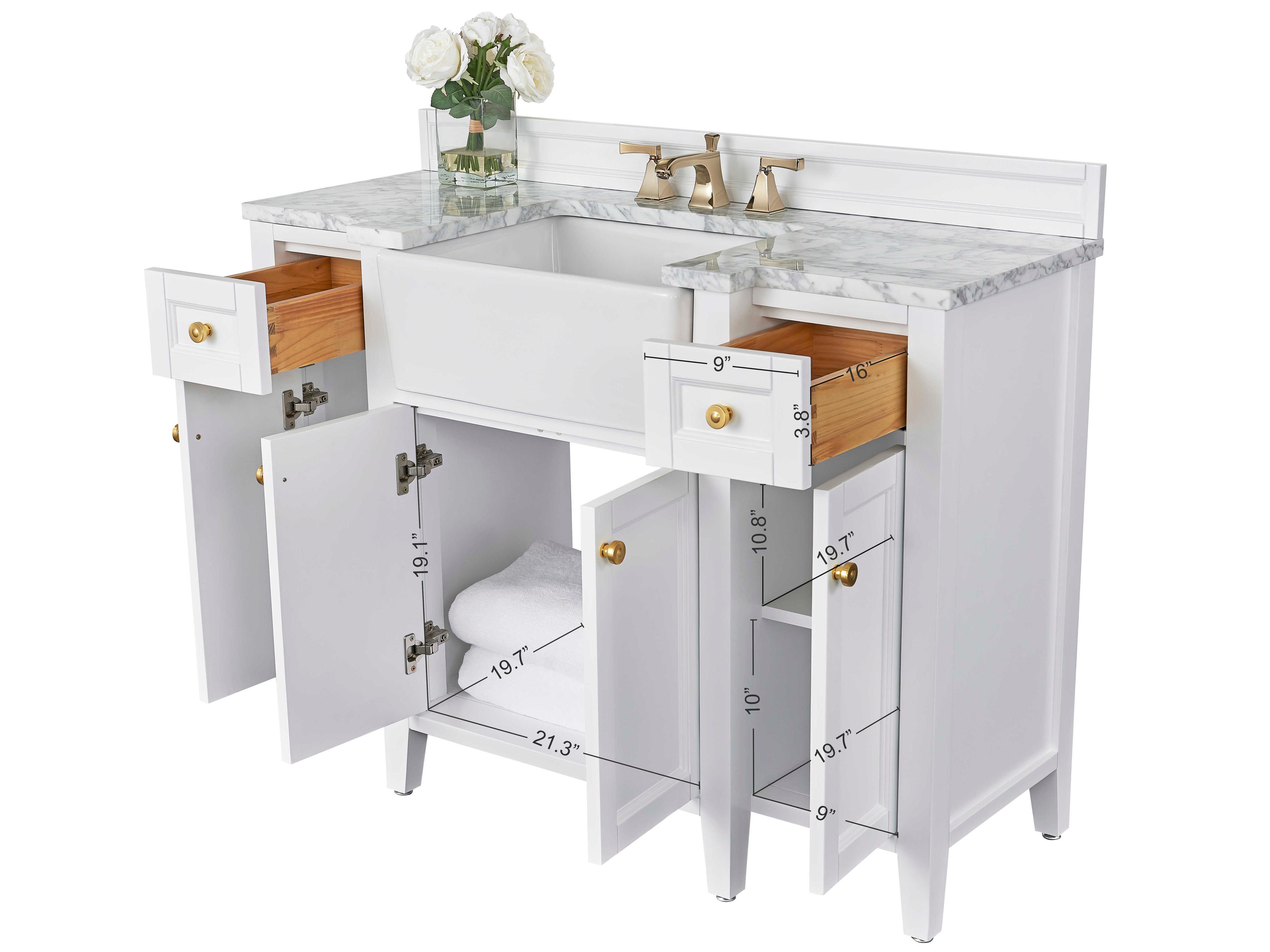 Ancerre Designs Adeline White 48" Vanity