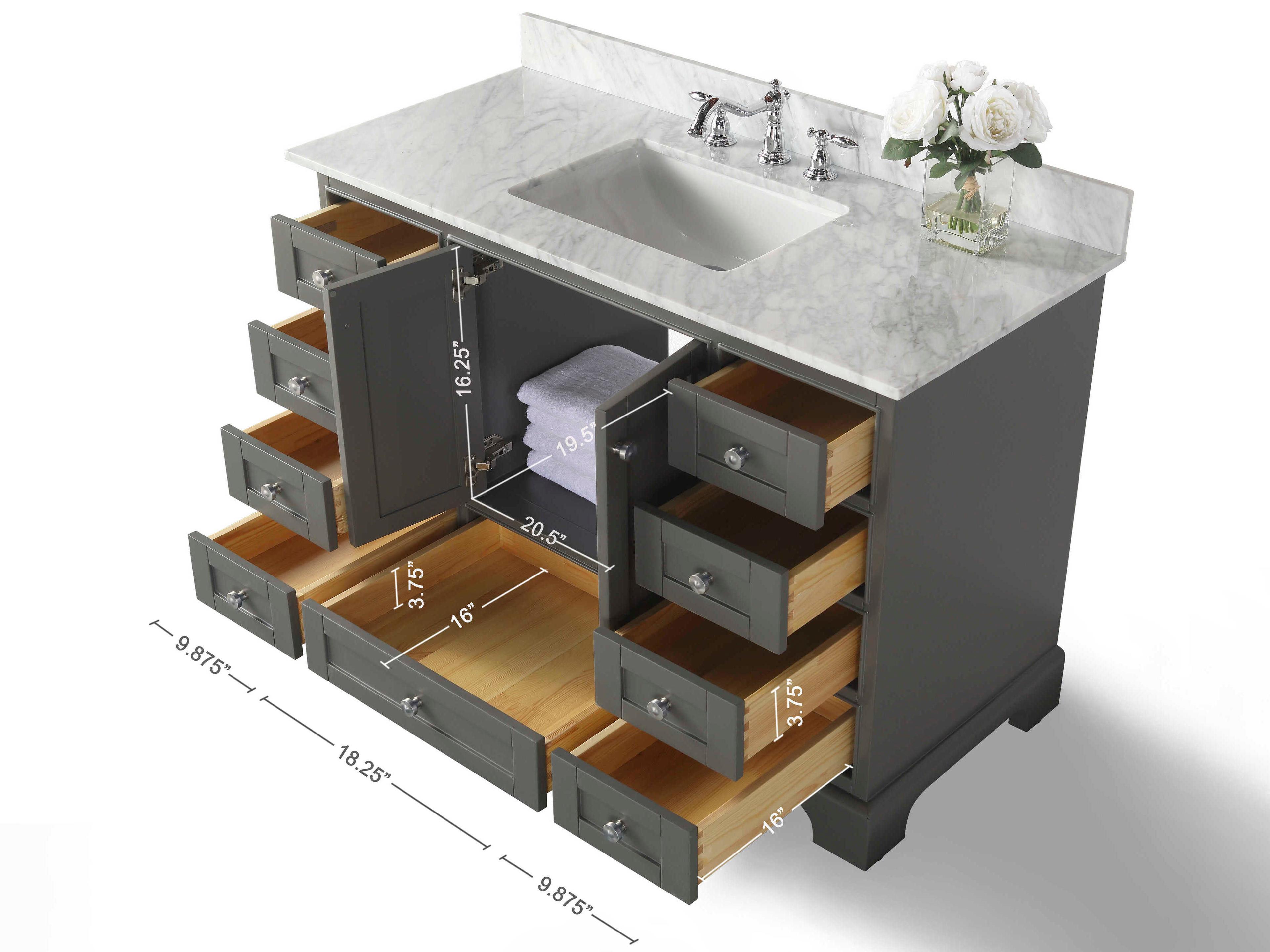 Ancerre Designs Audrey Sapphire Gray 48" Vanity