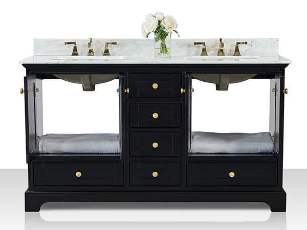 Ancerre Designs Audrey Black Onyx 60" Vanity