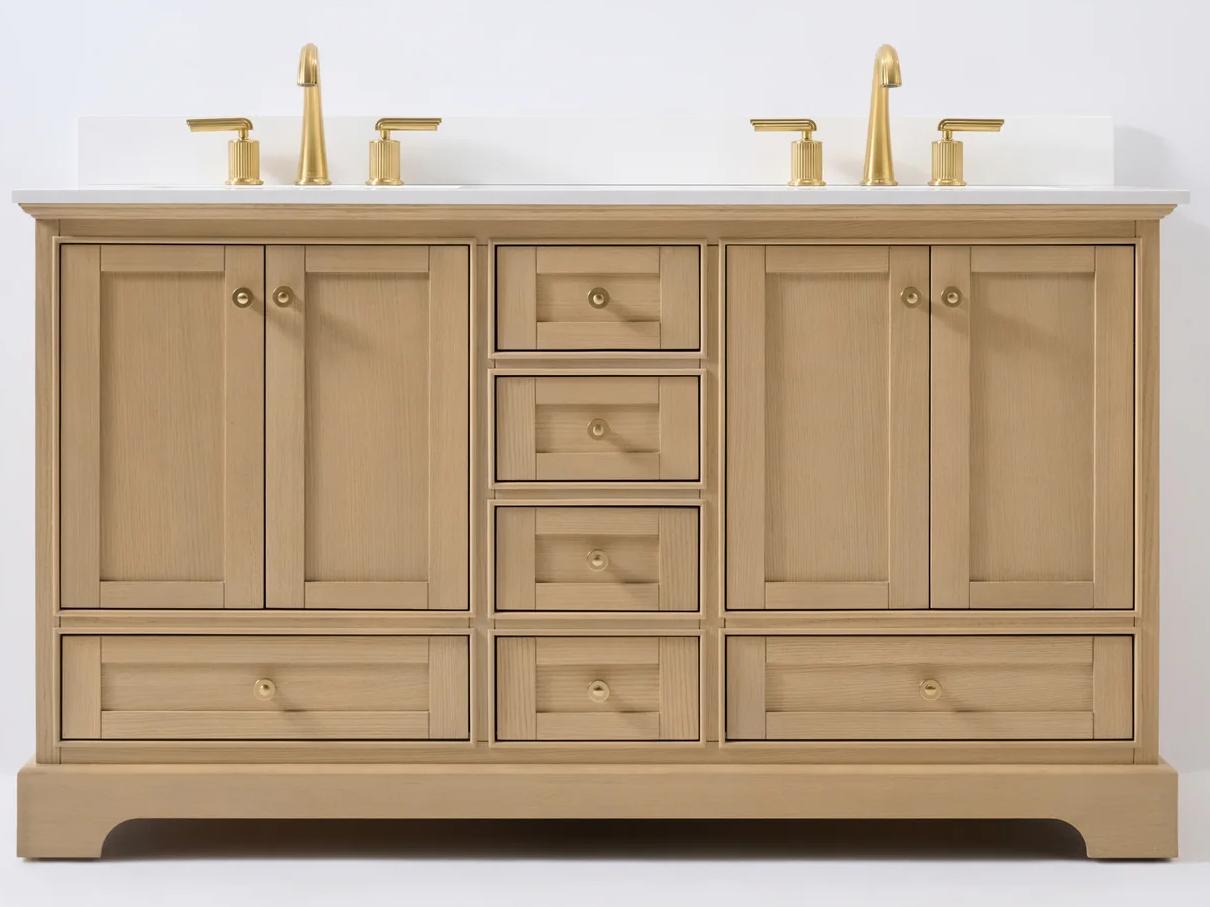 Ancerre Designs Audrey Oak 60" Vanity