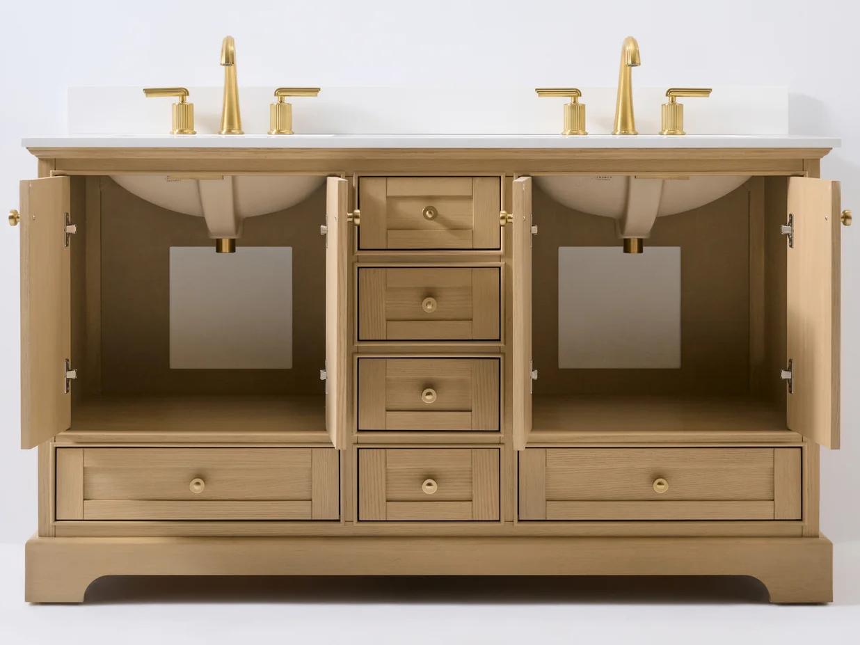 Ancerre Designs Audrey Oak 60" Vanity