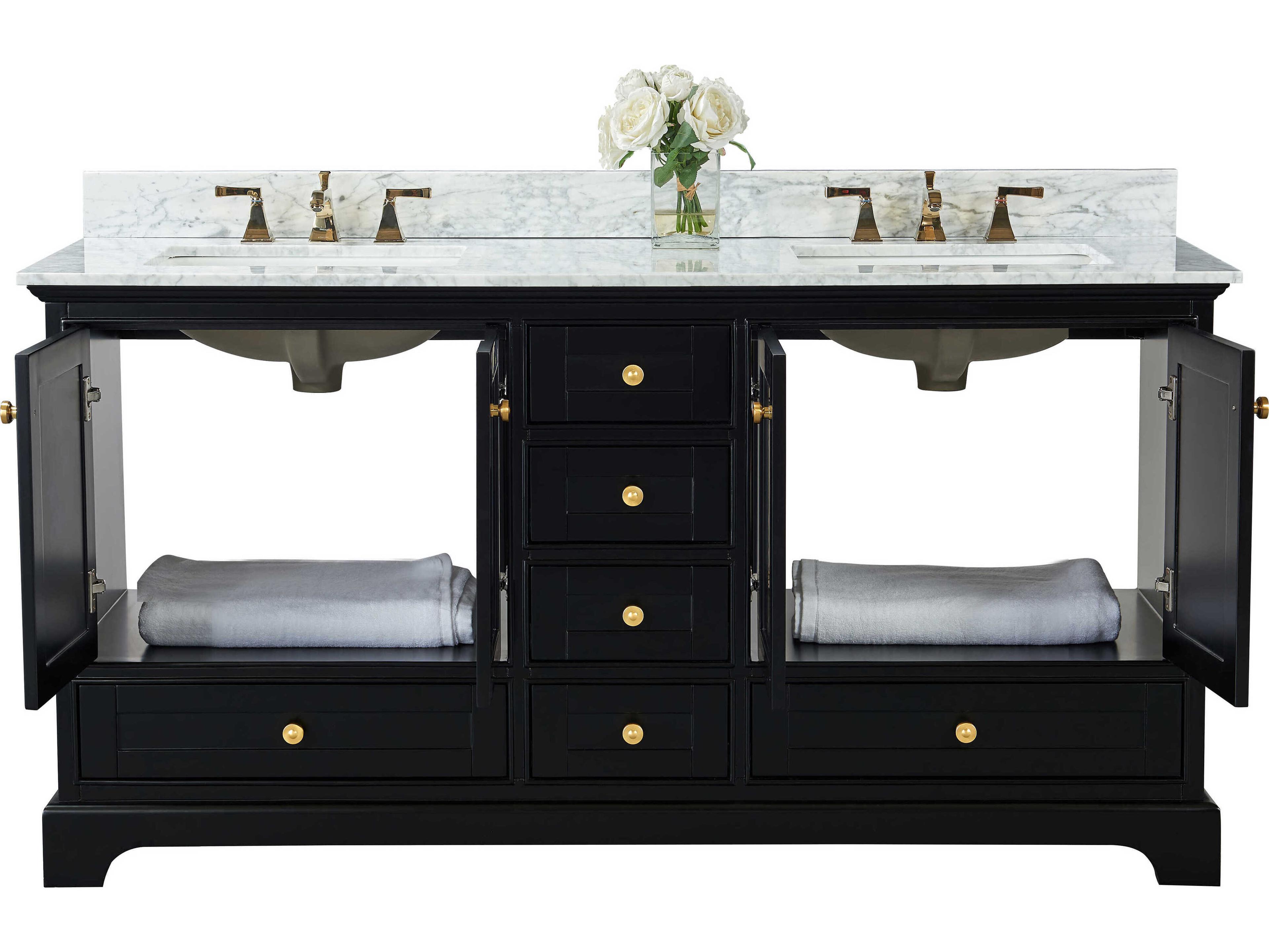 Ancerre Designs Audrey Black Onyx 66" Vanity
