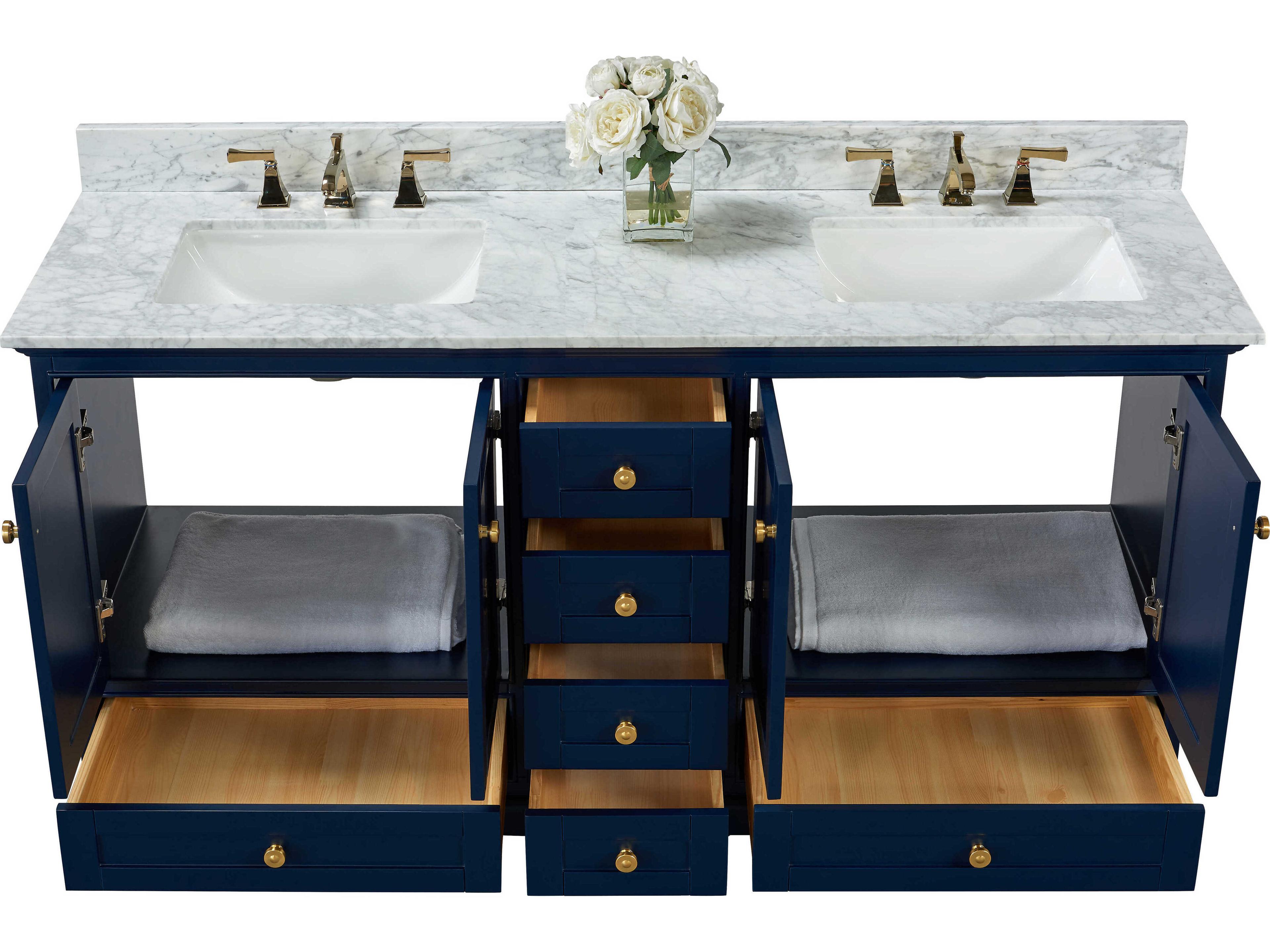 Ancerre Designs Audrey Heritage Blue 66" Vanity