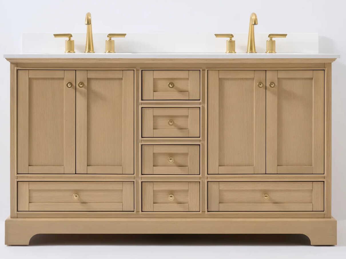 Ancerre Designs Audrey Oak 66" Vanity
