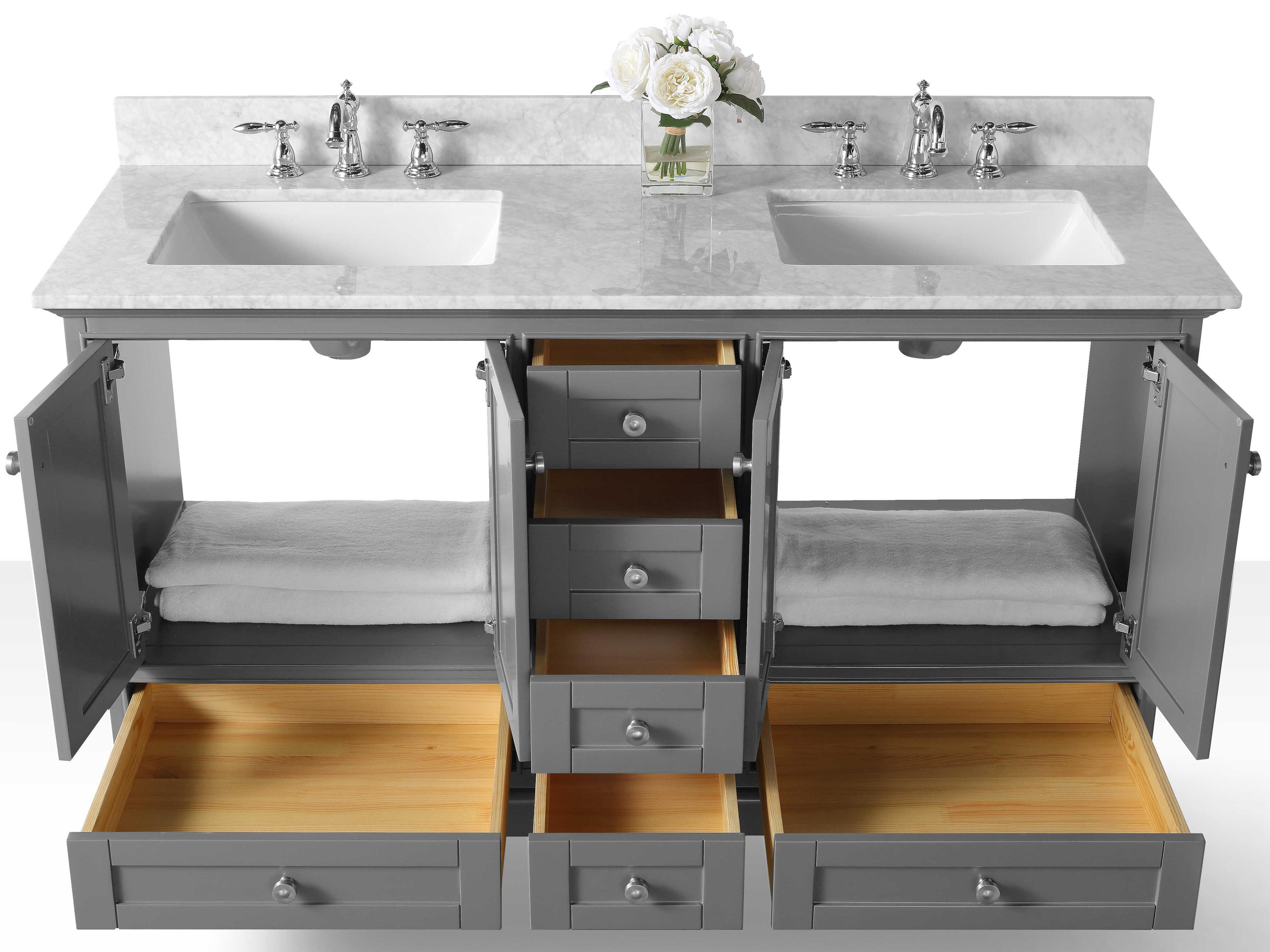 Ancerre Designs Audrey Sapphire Gray 66" Vanity