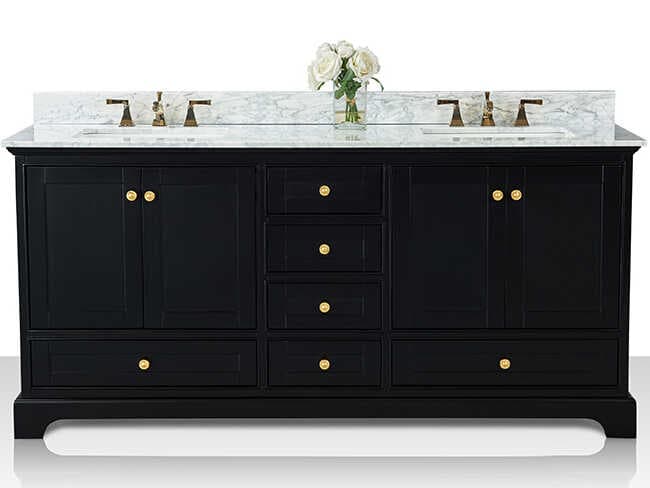 Ancerre Designs Audrey Black Onyx 72" Vanity
