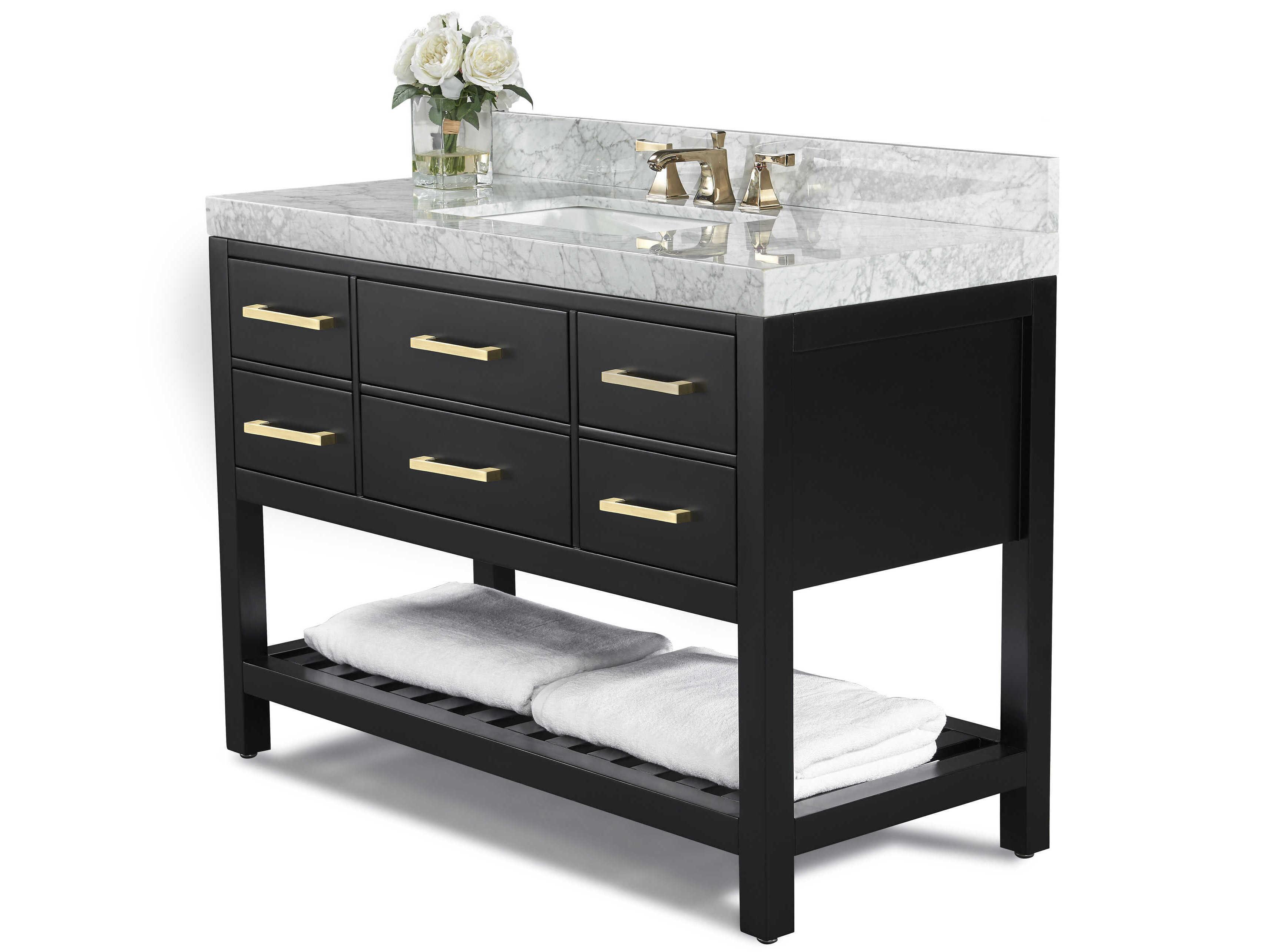Ancerre Designs Elizabeth Black Onyx 48" Vanity