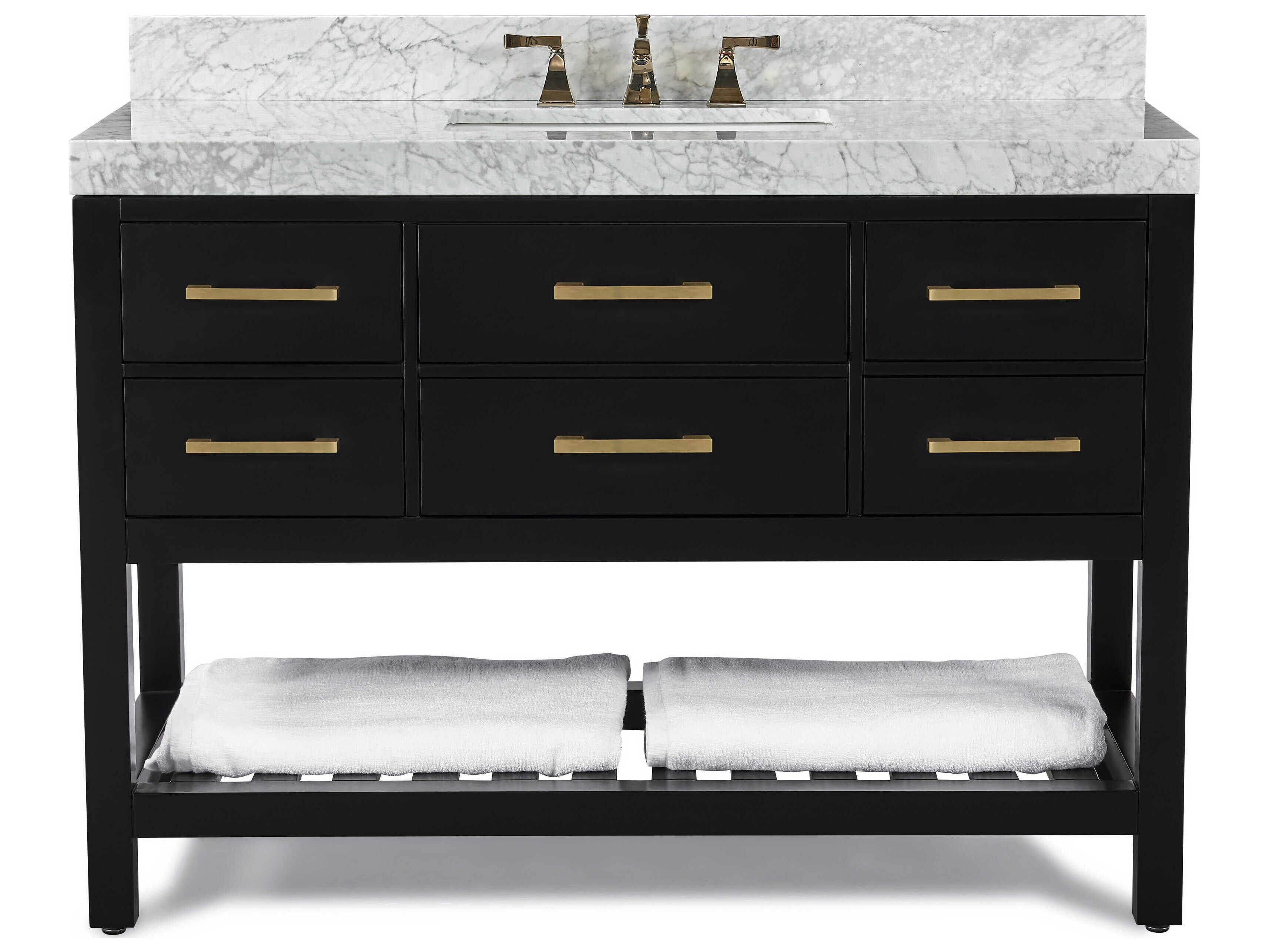 Ancerre Designs Elizabeth Black Onyx 48" Vanity