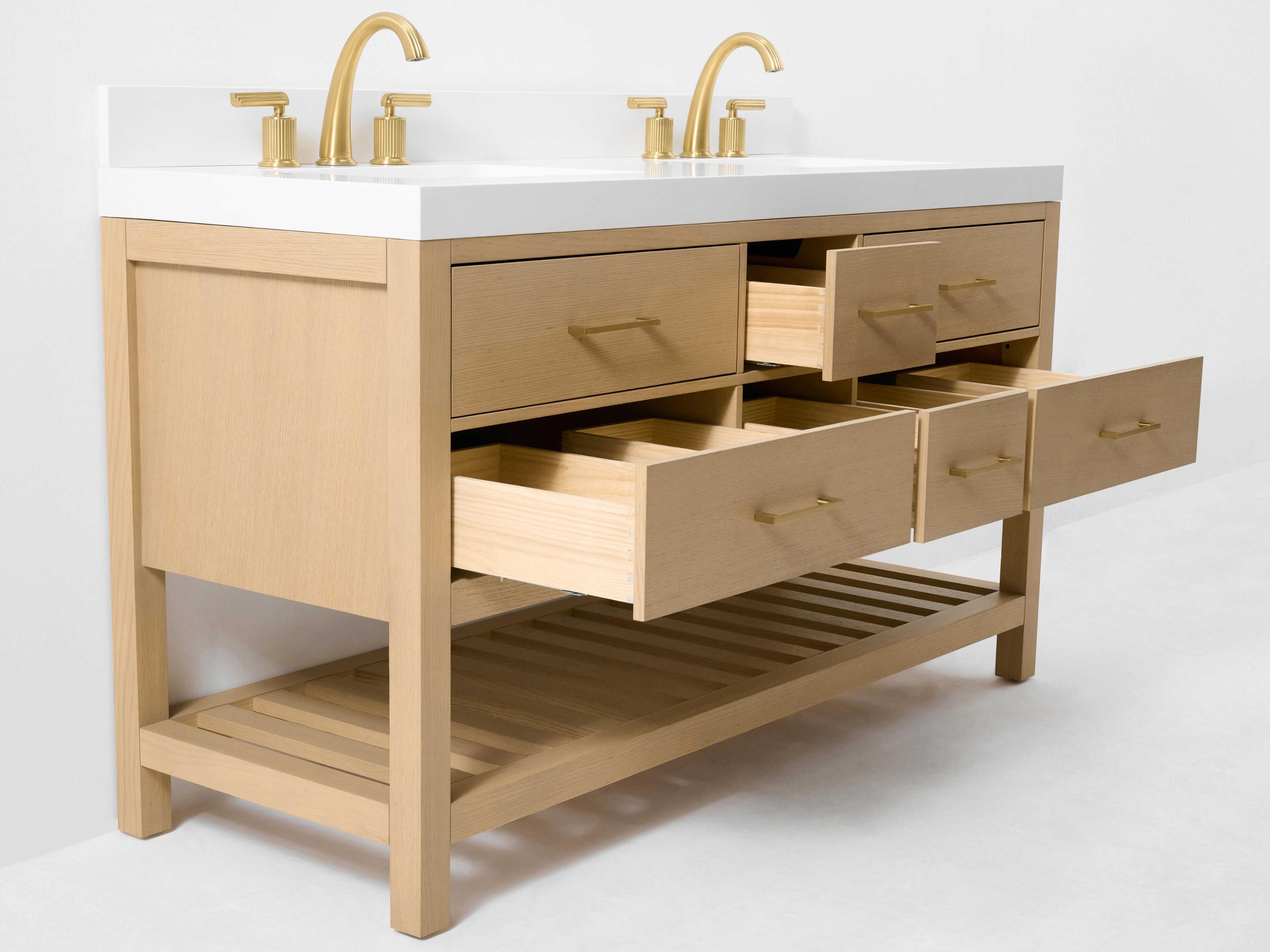 Ancerre Designs Elizabeth Oak 60" Vanity