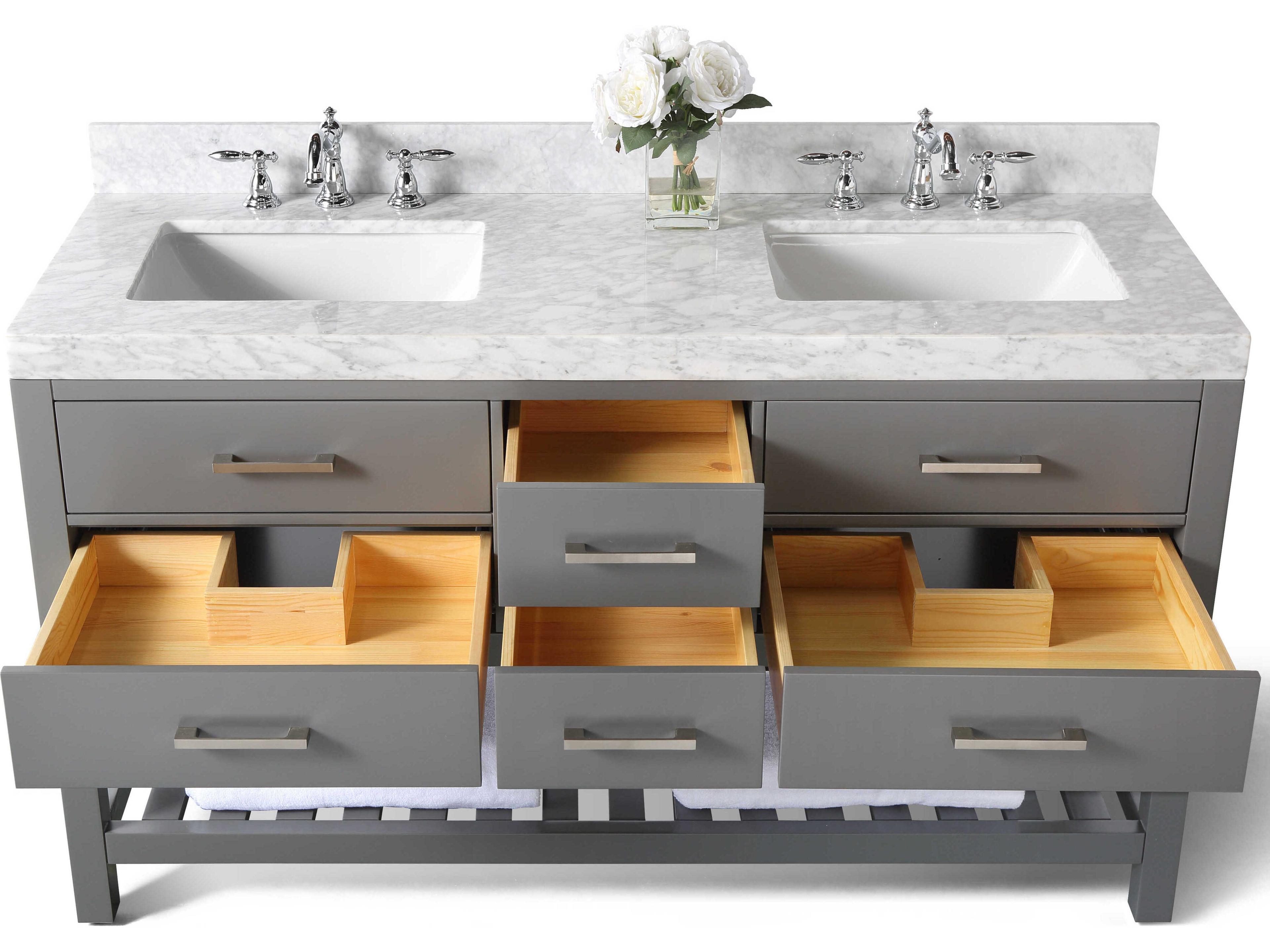 Ancerre Designs Elizabeth Sapphire Gray 60" Vanity