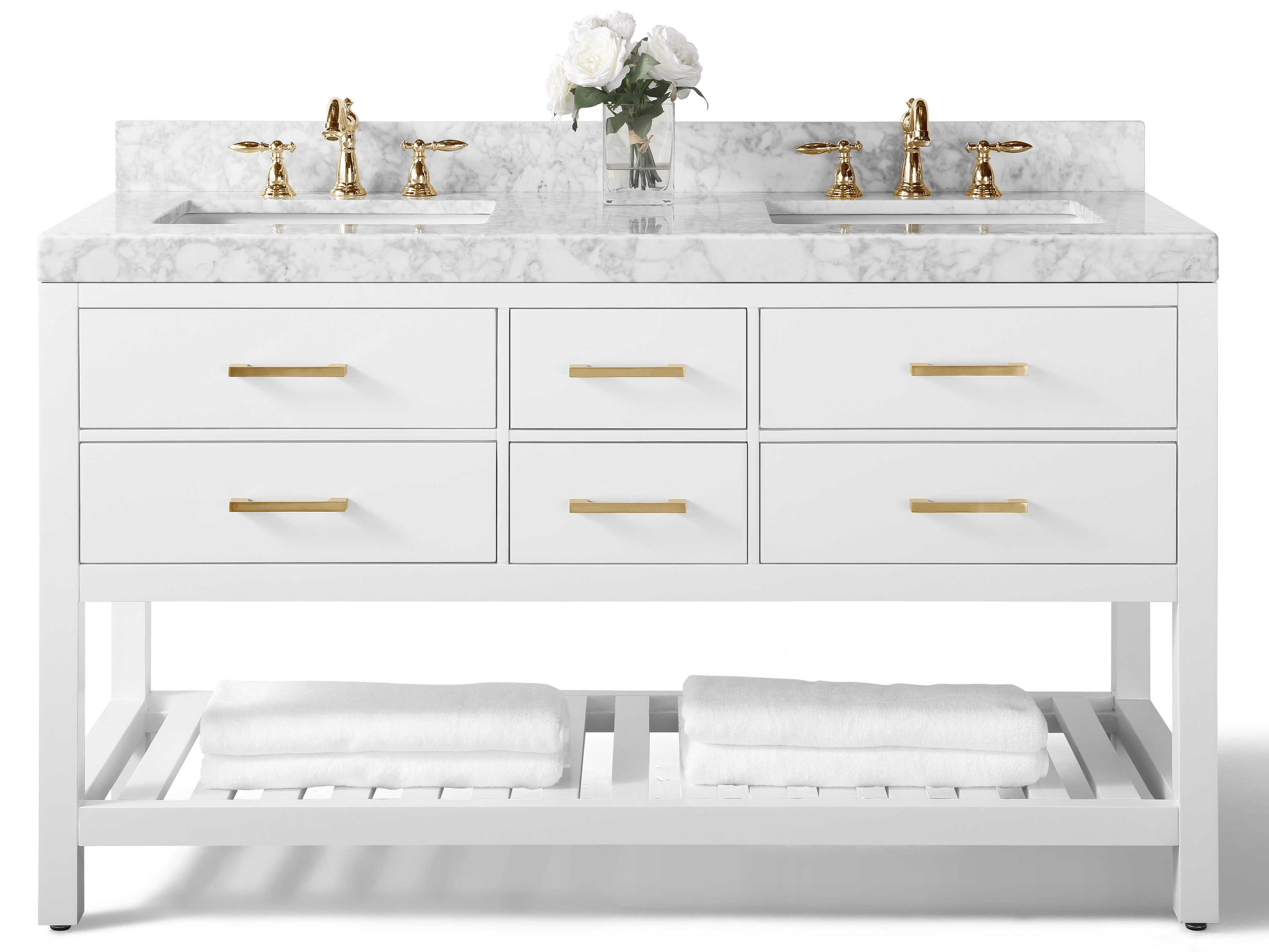 Ancerre Designs Elizabeth White 60" Vanity