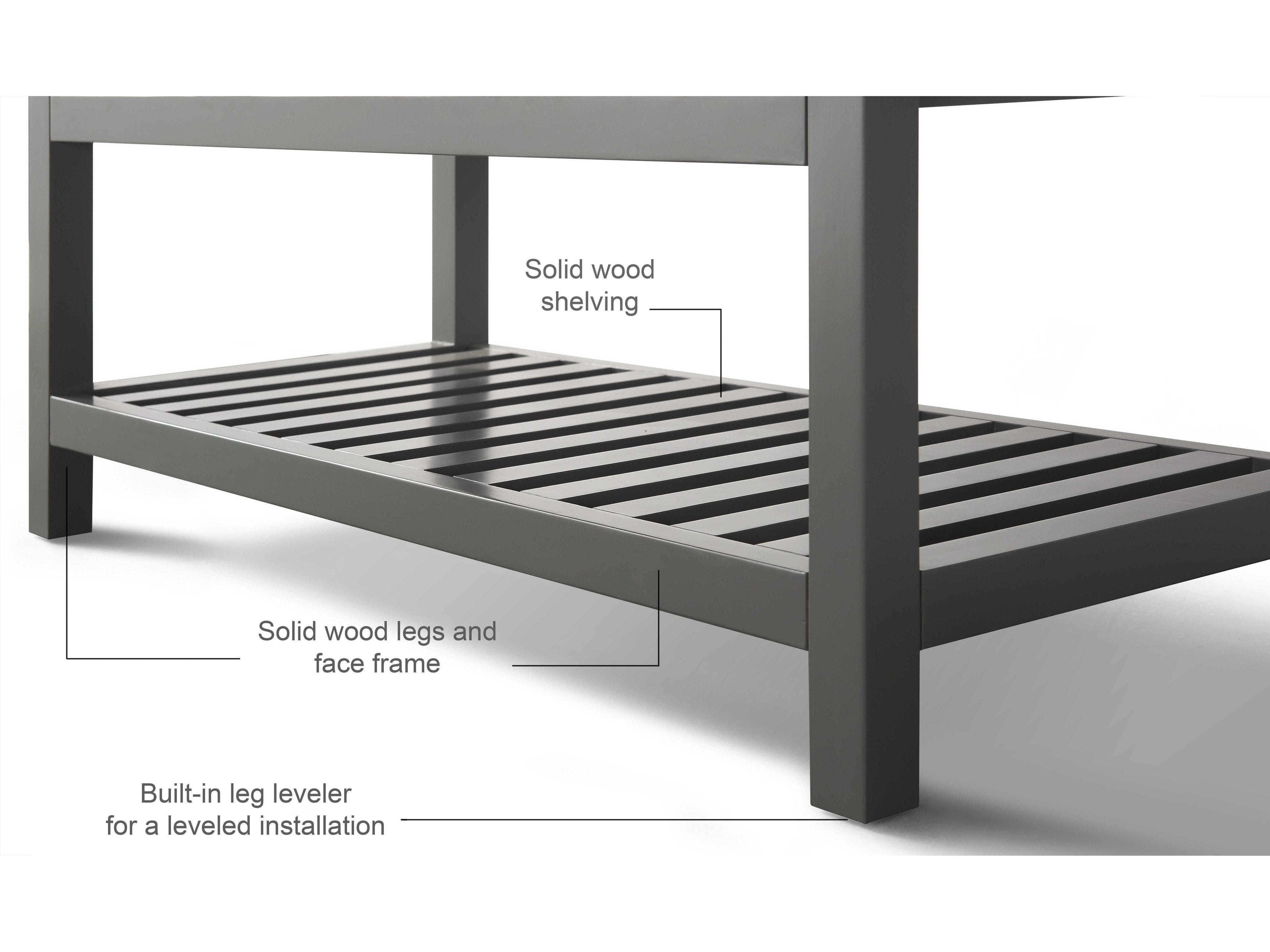 Ancerre Designs Elizabeth Sapphire Gray 72" Vanity