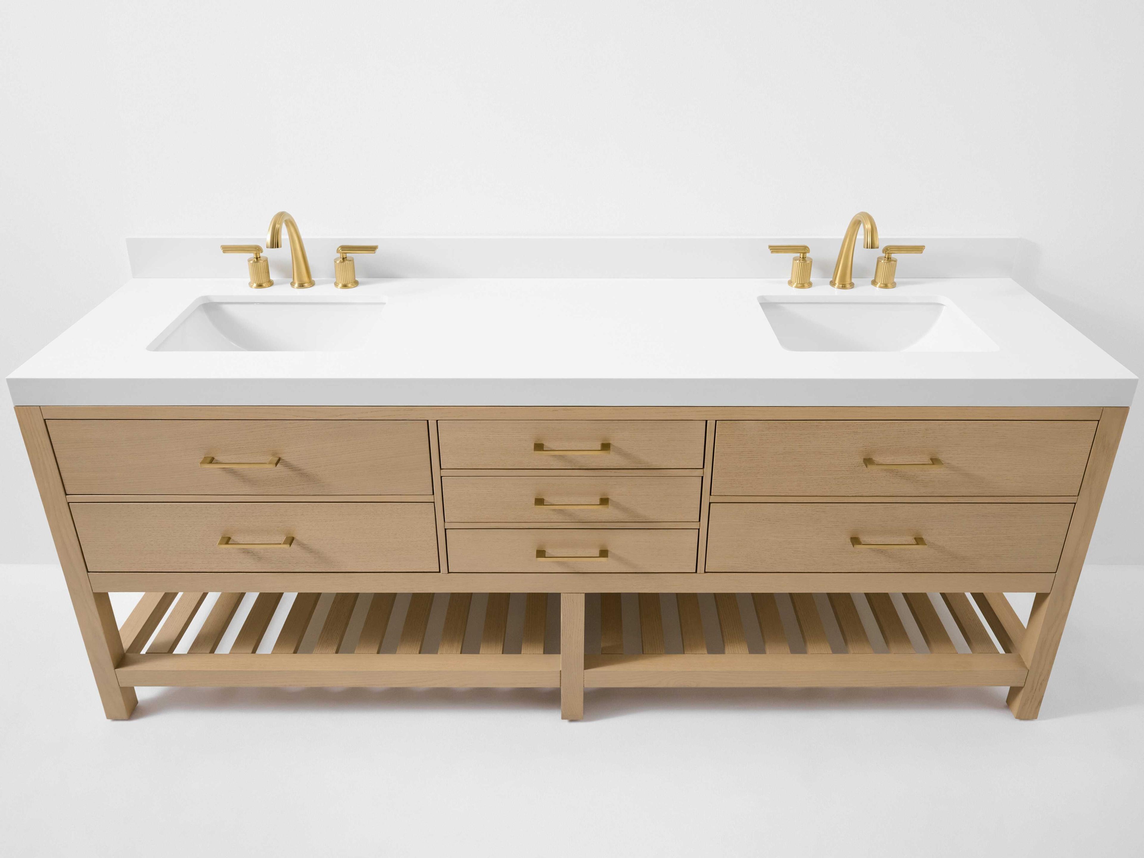 Ancerre Designs Elizabeth Oak 84" Vanity