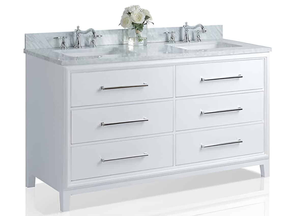 Ancerre Designs Ellie White 60" Vanity